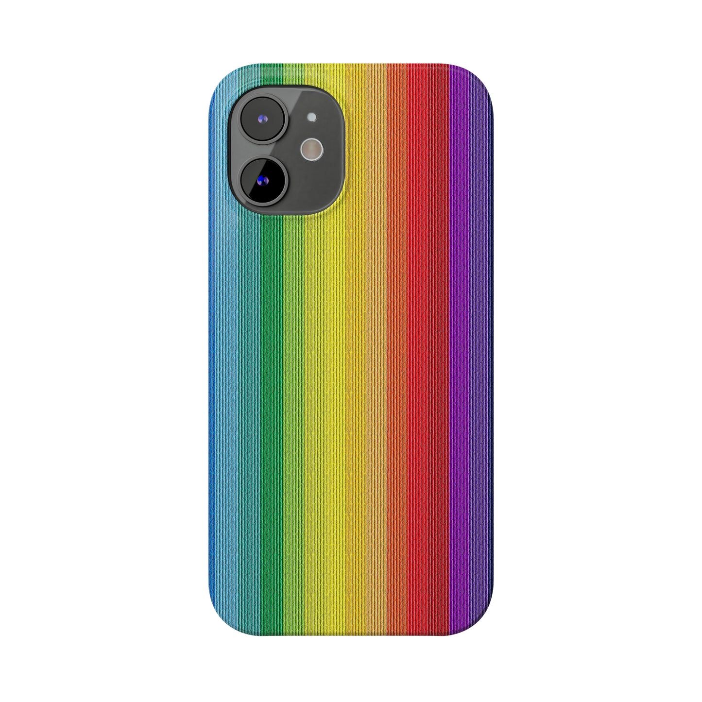 Rainbow Stripe Design Iphone 15-12 Slim Phone Case