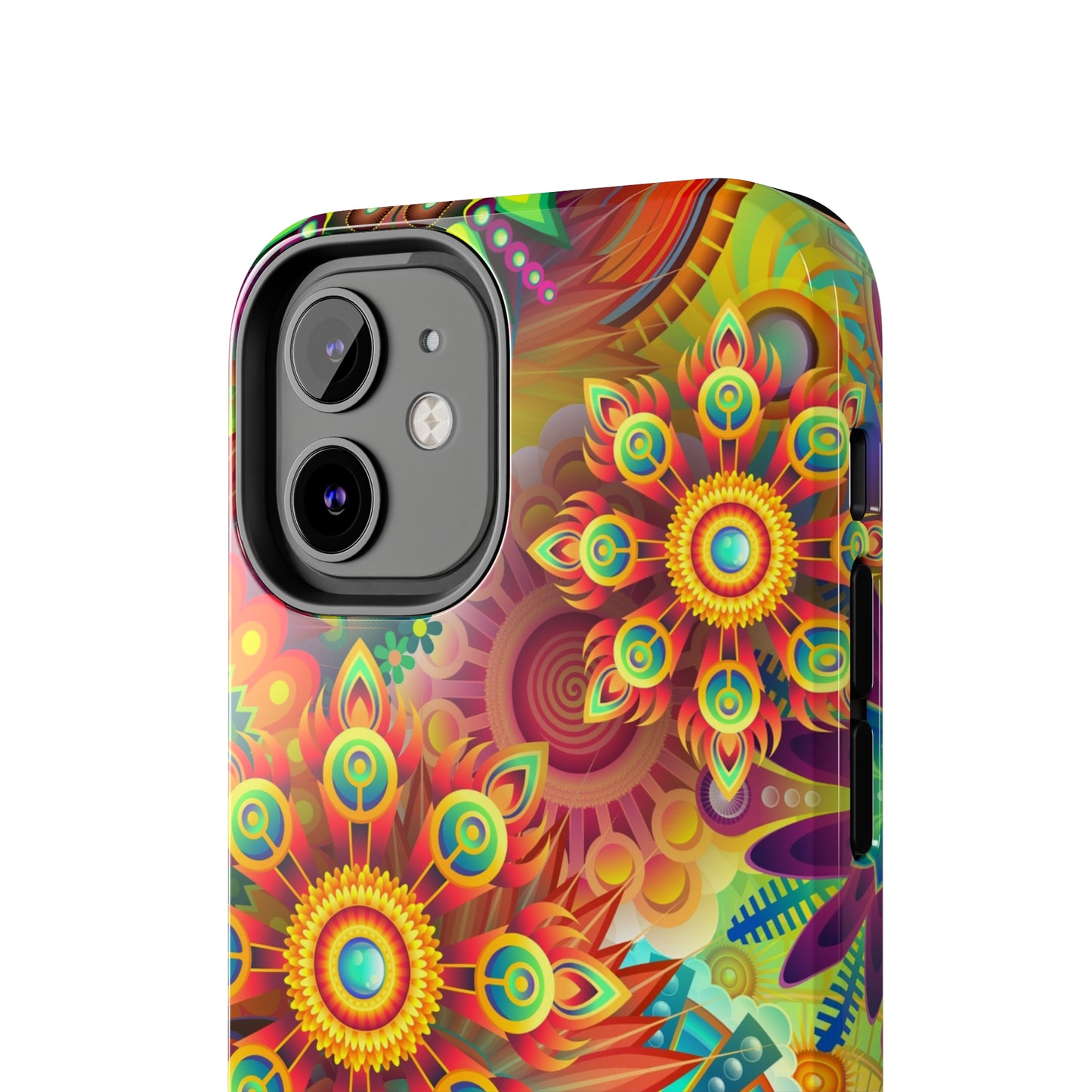 Rainbow Flower Power Design Iphone Tough Phone Case