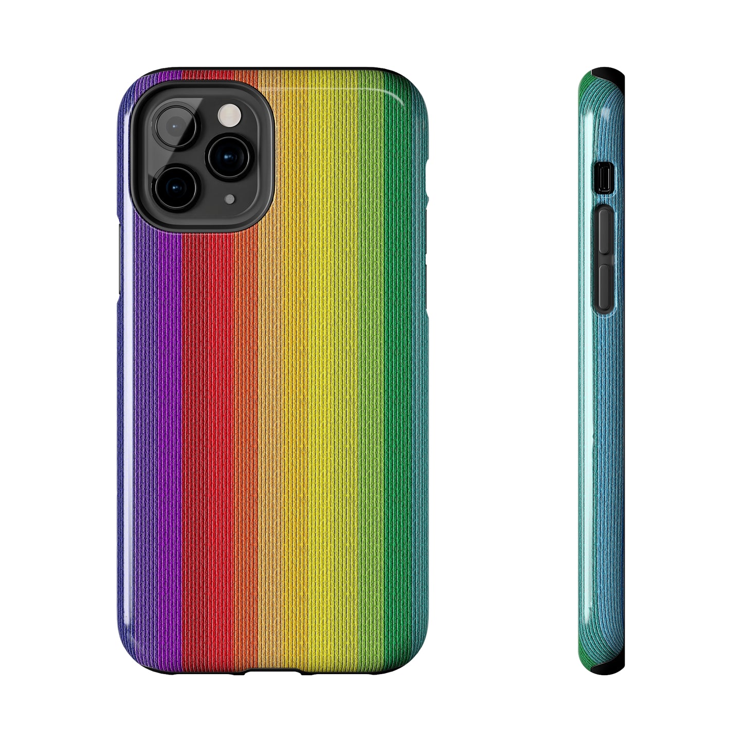 Rainbow Stripe Design Iphone Tough Phone Case