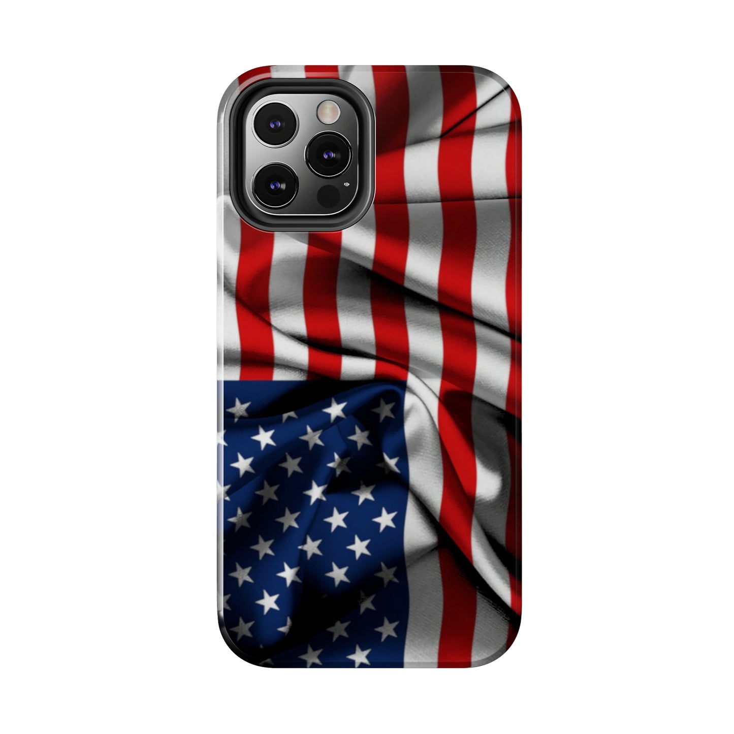 Proudly Unfurling: The American Flag Waves in Patriotic Splendor Iphone Tough Phone Case