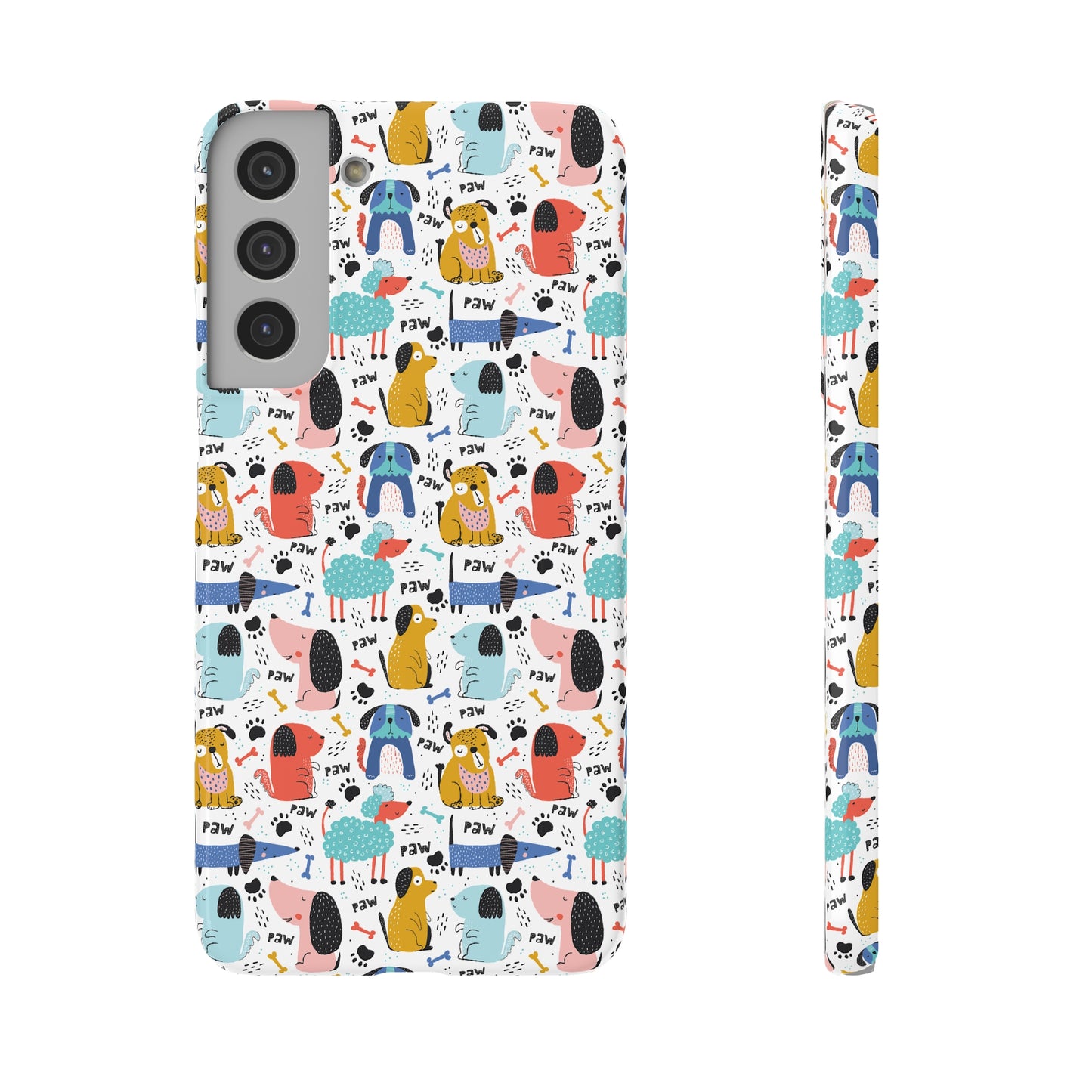 Playful Pups: Colorful Cartoon Dogs Samsung Slim Cases