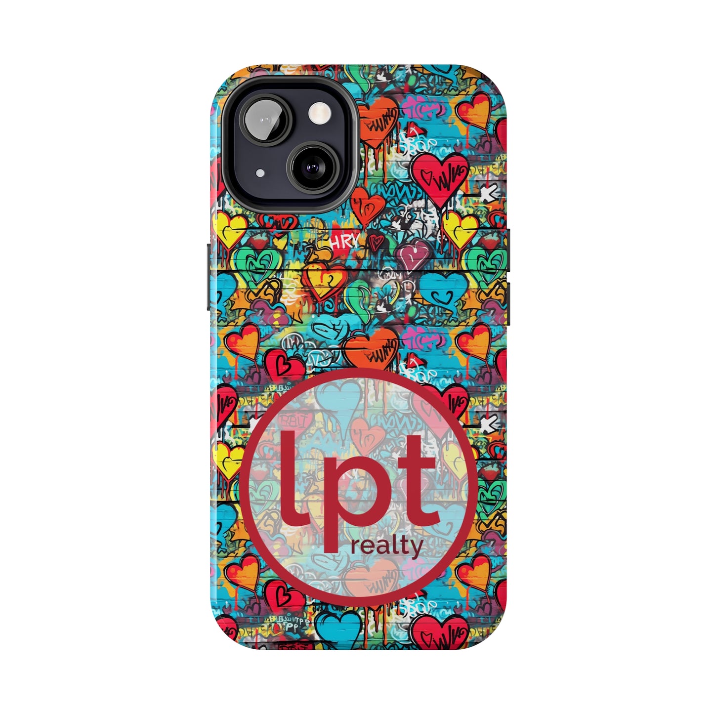 LPT Realty Logo -  Street Art Graffiti Hearts Design Iphone Tough Phone Case