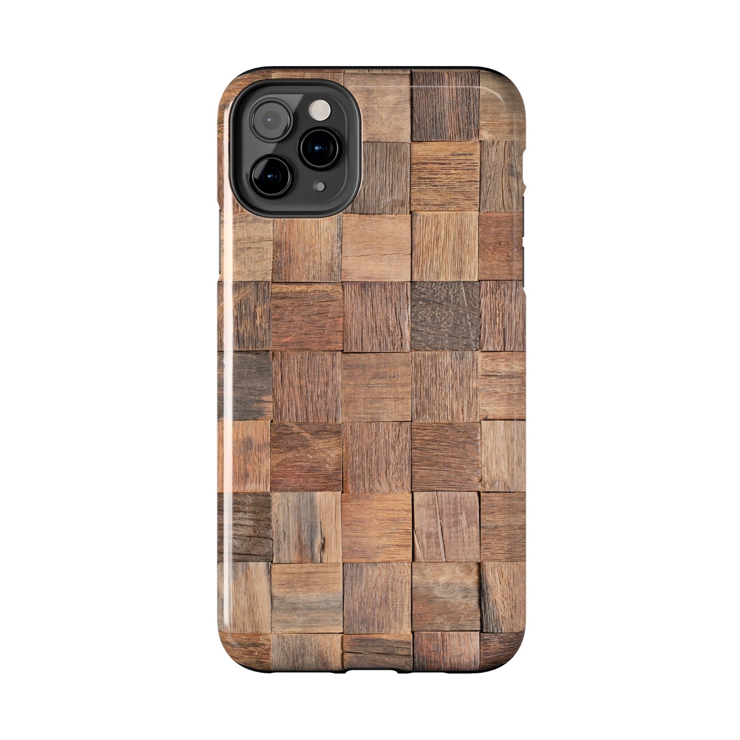 Organic Elegance Natural Woven Wood Design Design Iphone Tough Phone Case