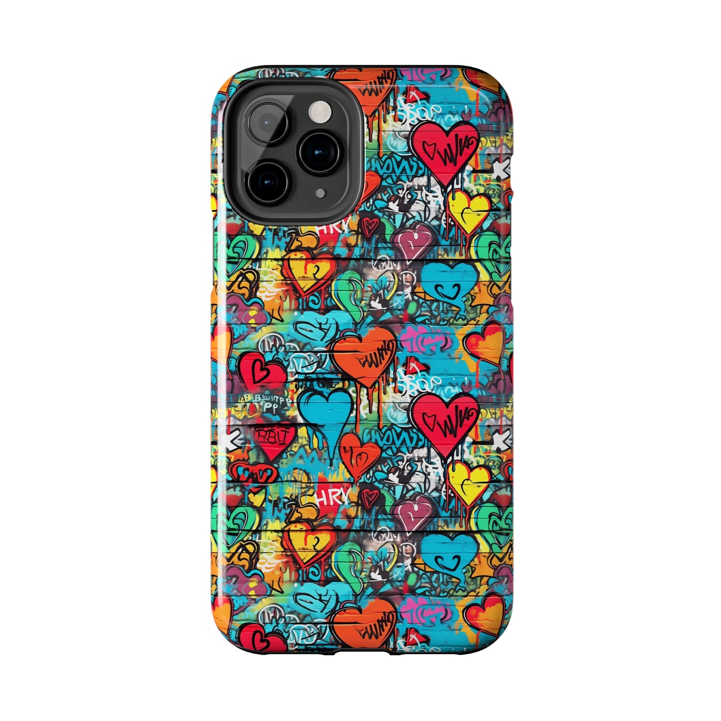 Street Art Graffiti Hearts Design Iphone Tough Phone Case