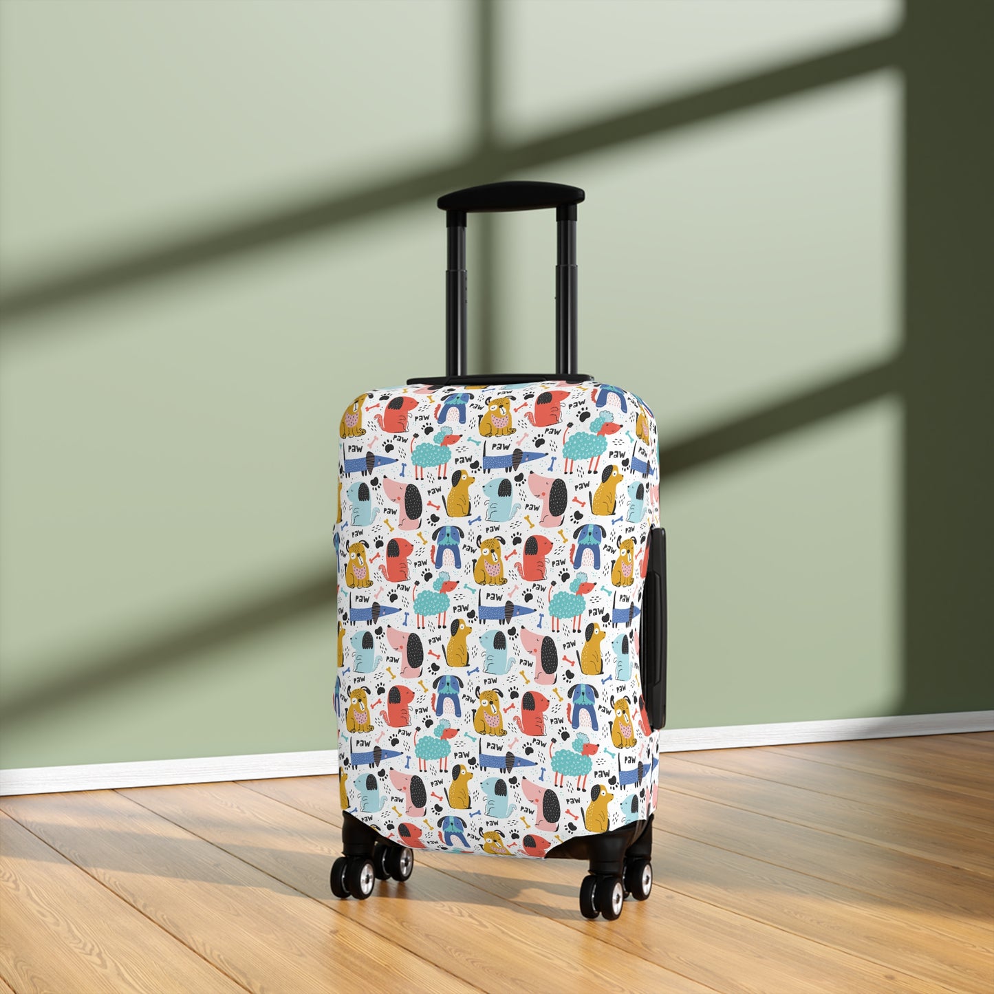 Playful Pups: Colorful Cartoon Dogs  - Luggage Protector and Cover 3 Sizes