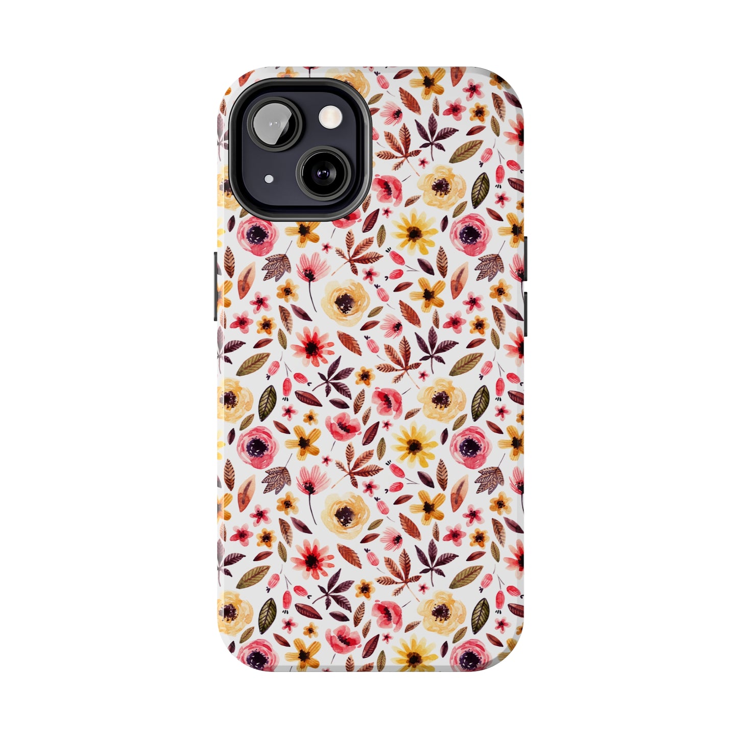 Pink & Yellow Spring Flowers Iphone Tough Phone Case