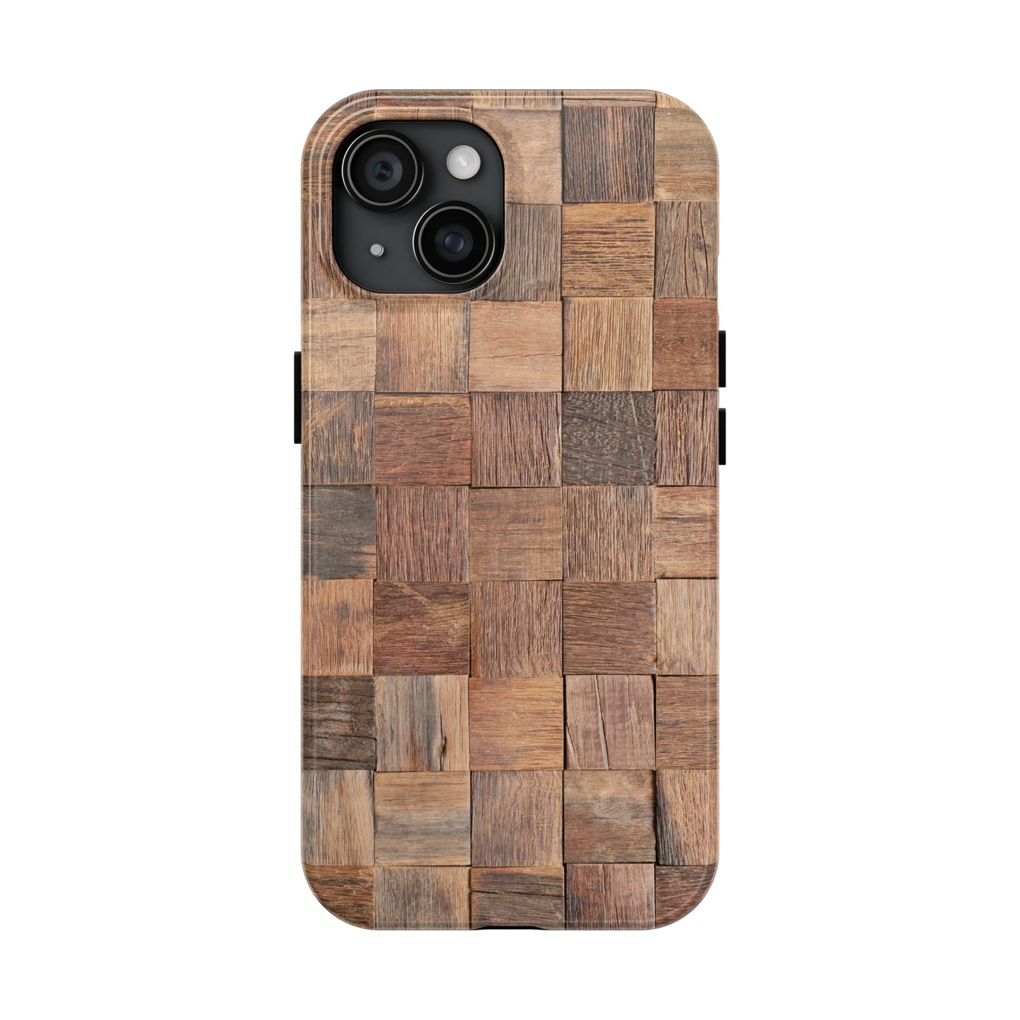 Organic Elegance Natural Woven Wood Design Design Iphone Tough Phone Case