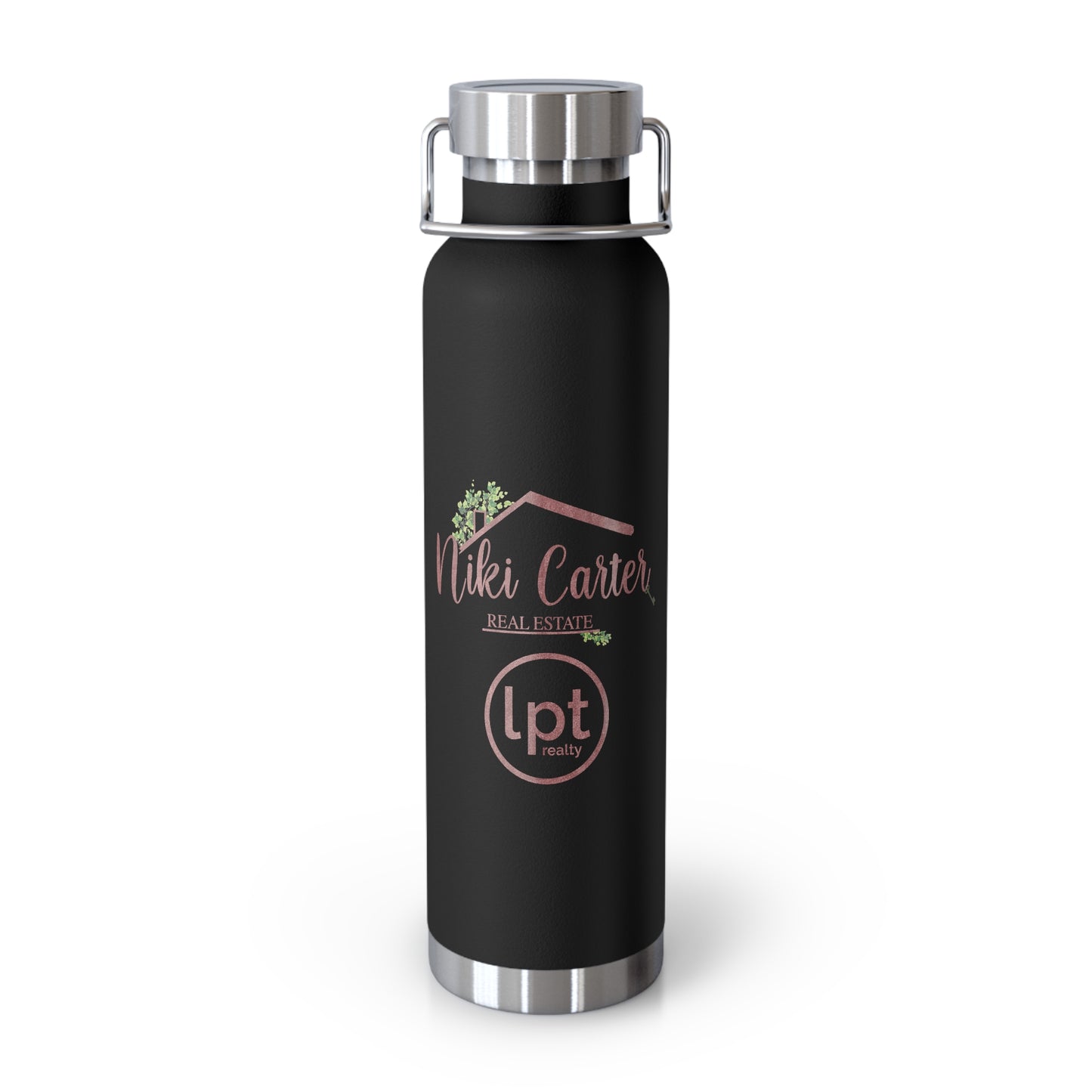 Niki Carter Blush Logo & LPT  - 22 oz Copper Vacuum Insulated Bottle Multiple Colors