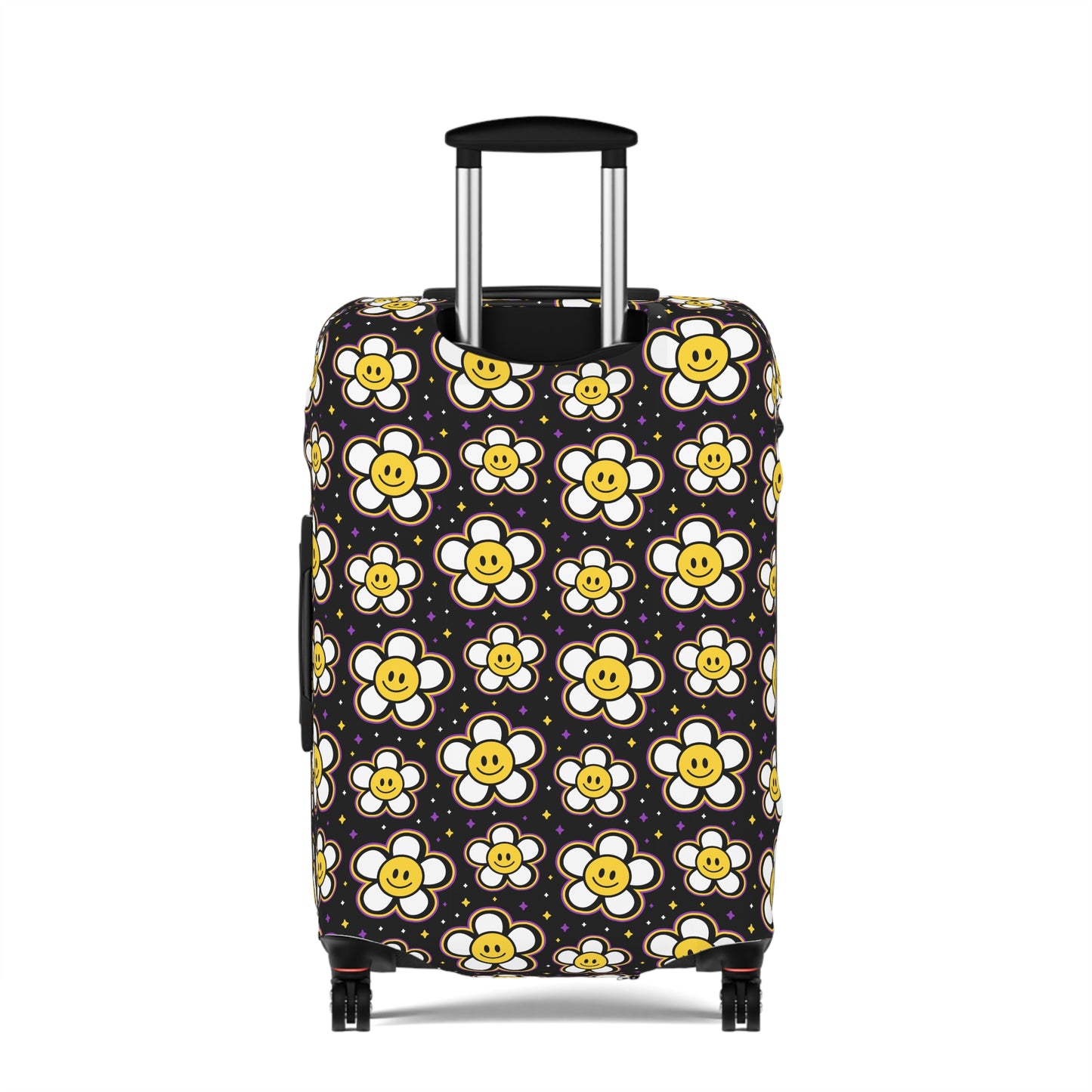 Kids Retro Daisies with Smiley Faces  - Luggage Protector and Cover 3 Sizes