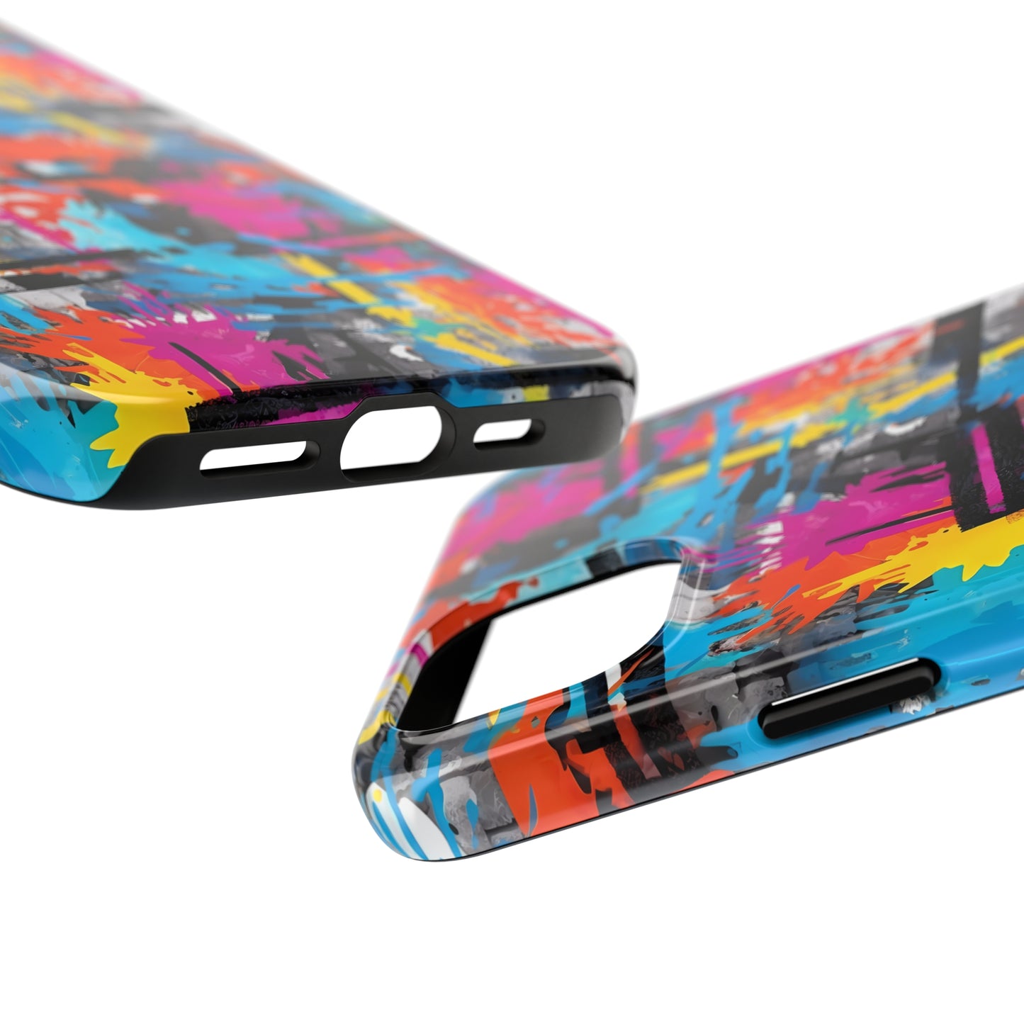 Rainbow Color Abstract Graffiti Design Iphone Tough Phone Case