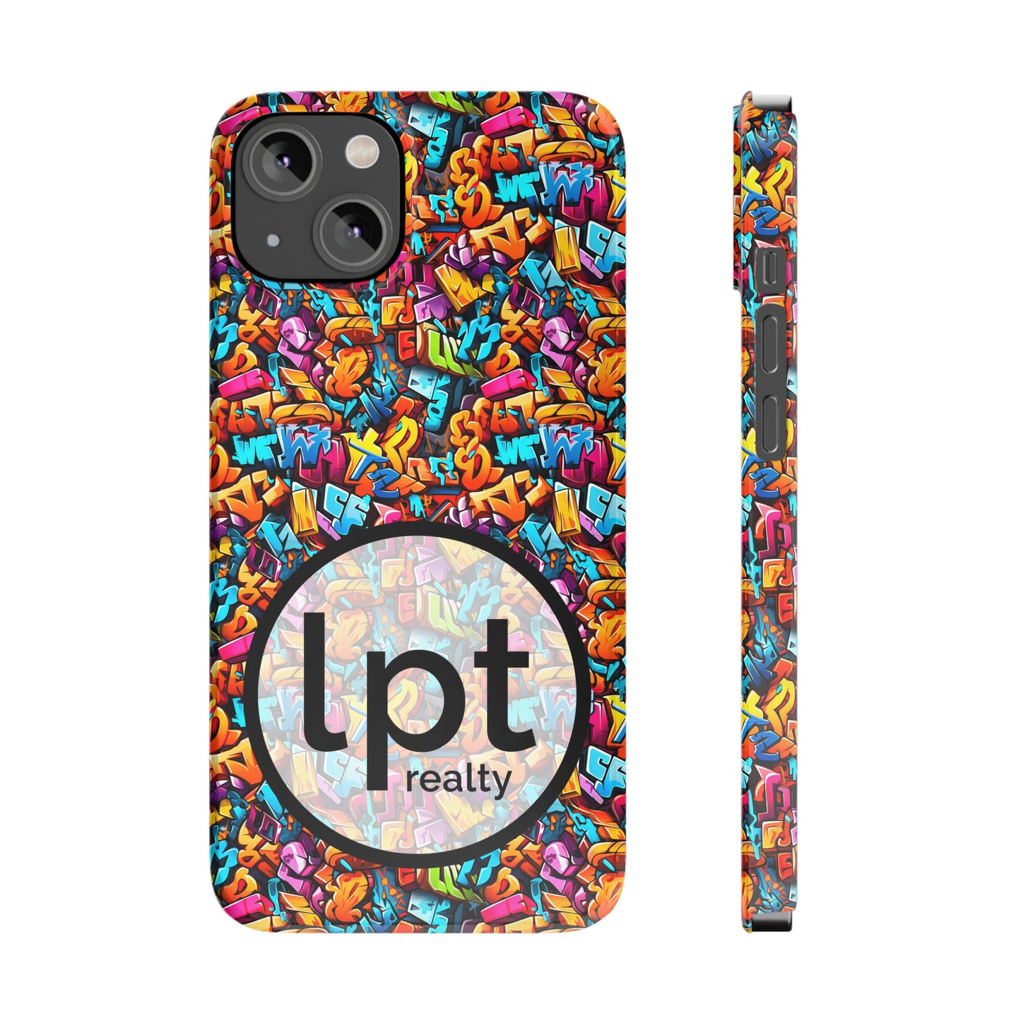 LPT Realty Logo -  3D Street Art Graffiti Design Iphone 15-12 Slim Phone Case