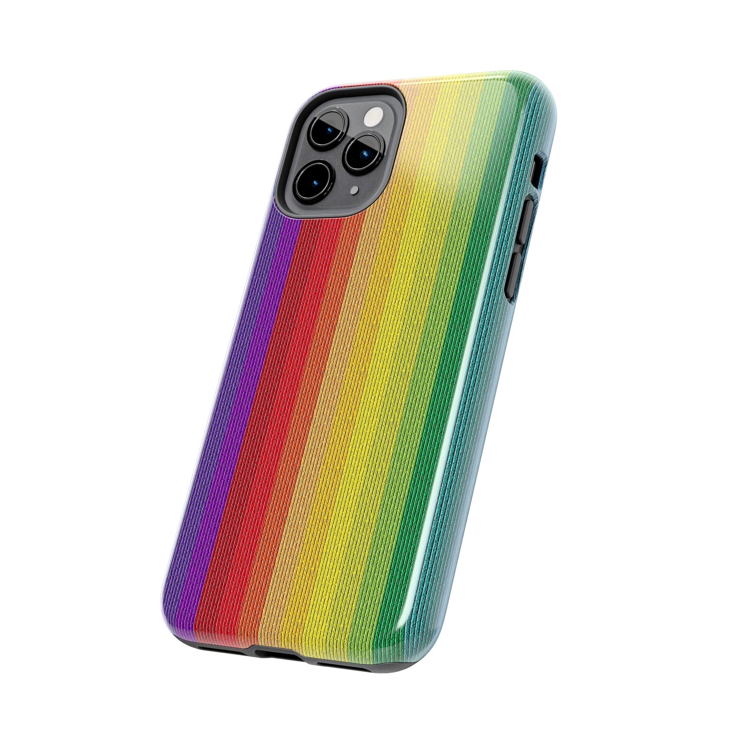 Rainbow Stripe Design Iphone Tough Phone Case