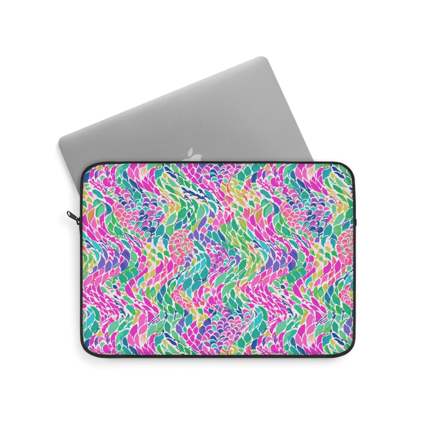 Enchanted Waves: Rainbow Mermaid Dancing in the Sea Laptop or Ipad Protective Sleeve Three Sizes Available