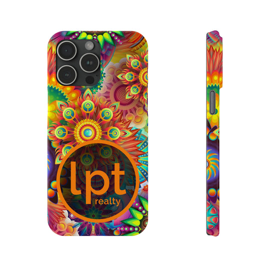 LPT Realty Logo -  Rainbow Flower Power Design Iphone 15-12 Slim Phone Case