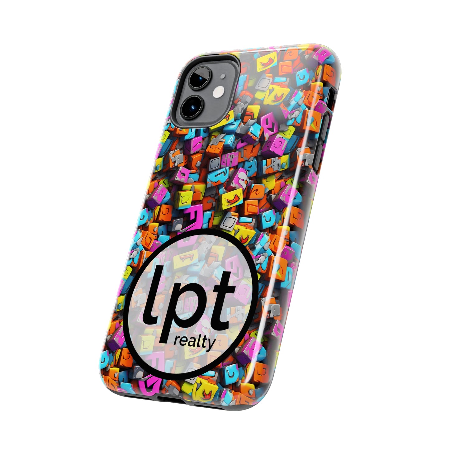 LPT Realty Logo -  3D Abstract Colorful Block Design Iphone Tough Phone Case