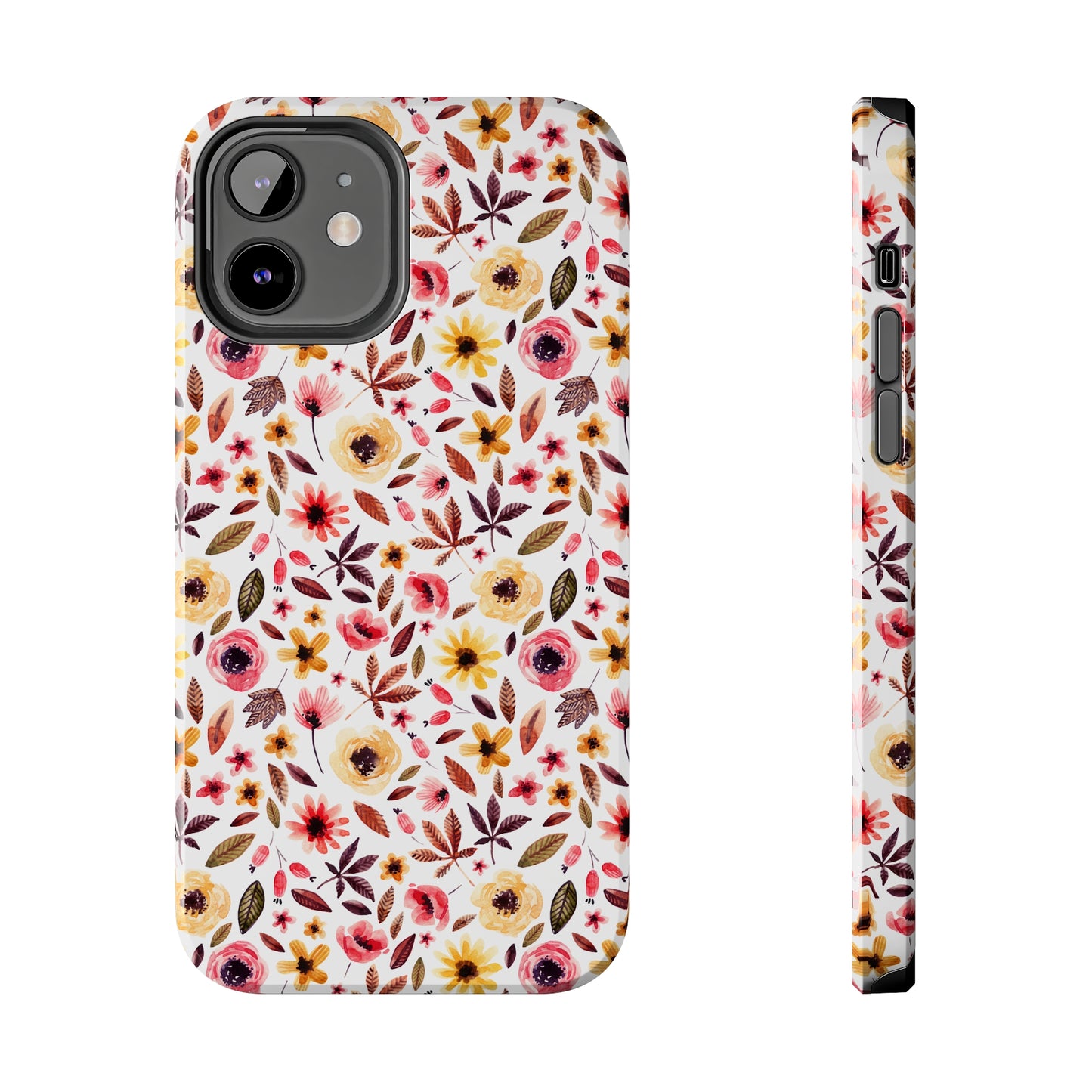 Pink & Yellow Spring Flowers Iphone Tough Phone Case