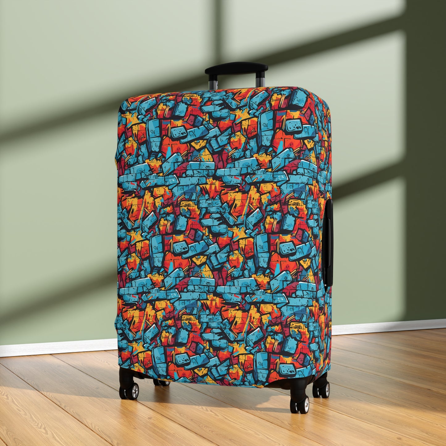 3D Brick Wall Graffiti Design  - Luggage Protector and Cover 3 Sizes