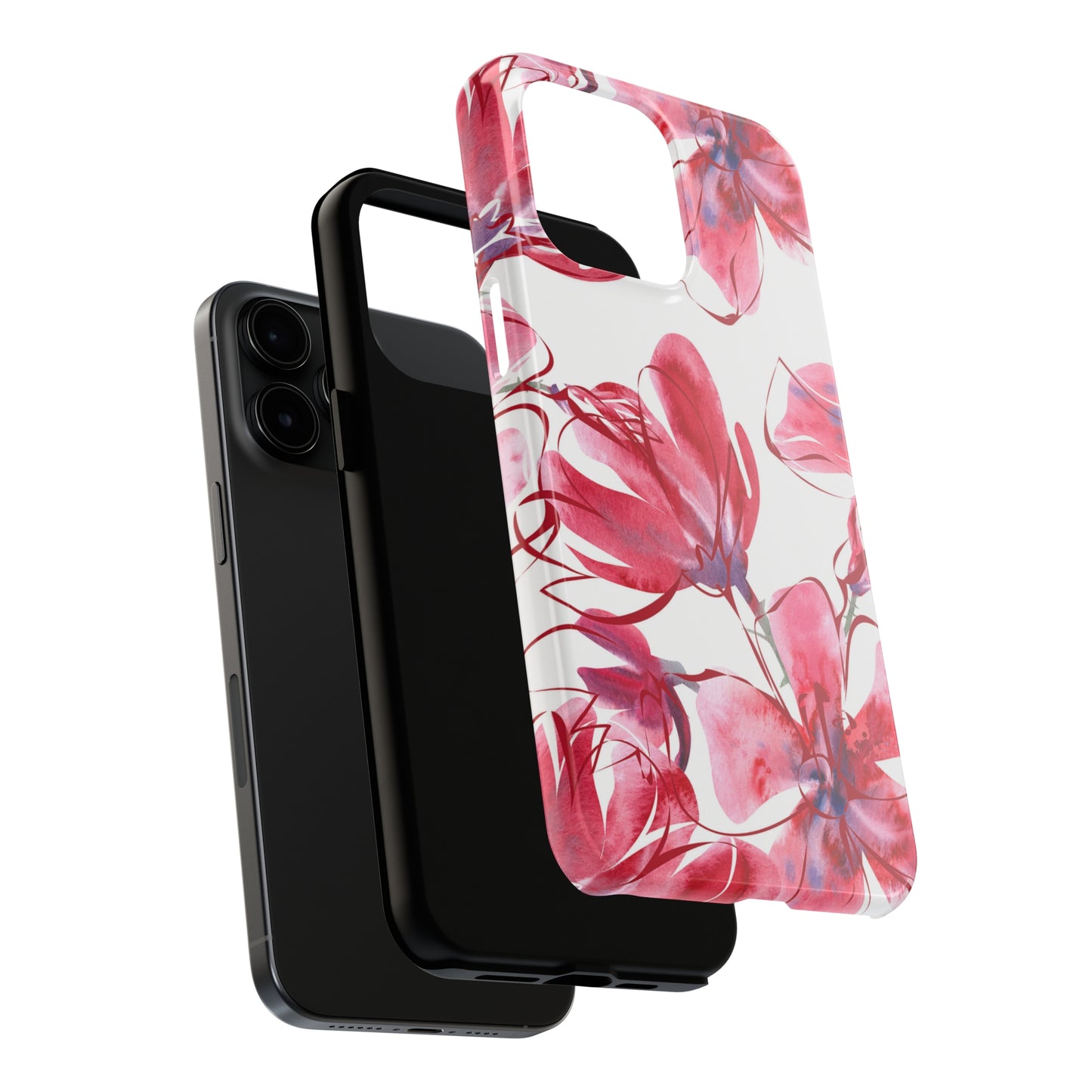 Large Pink Flower Iphone Tough Phone Case