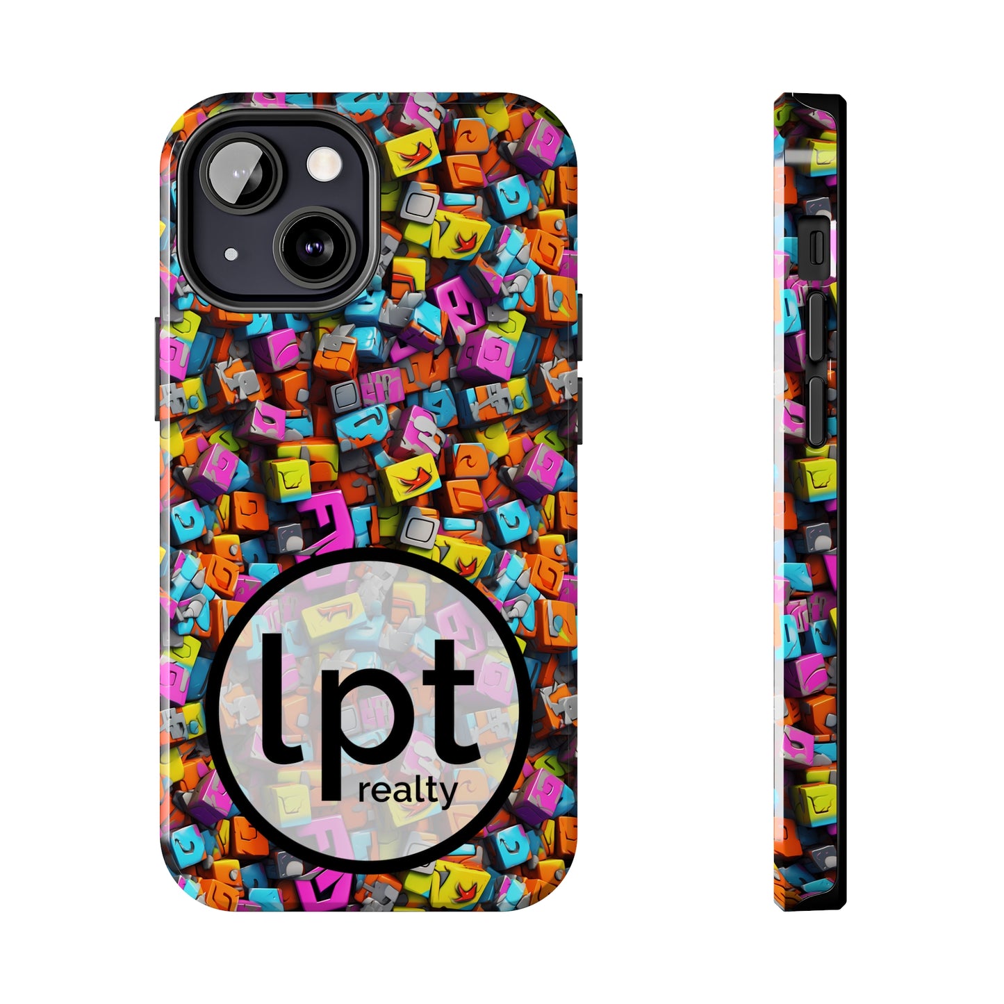 LPT Realty Logo -  3D Abstract Colorful Block Design Iphone Tough Phone Case