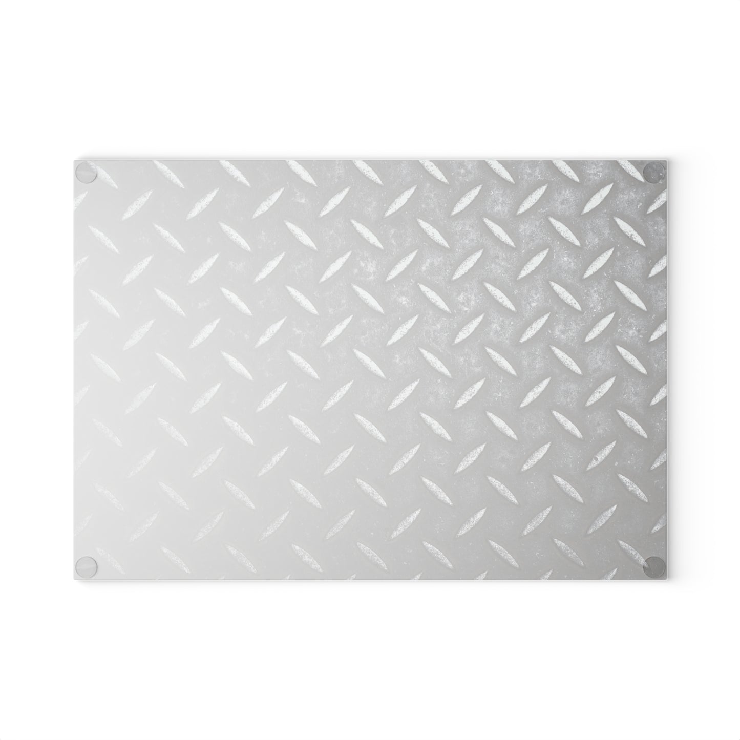 Steel Diamond Plate Design  - Glass Cutting Board  8" x 11" and 11" x 15"