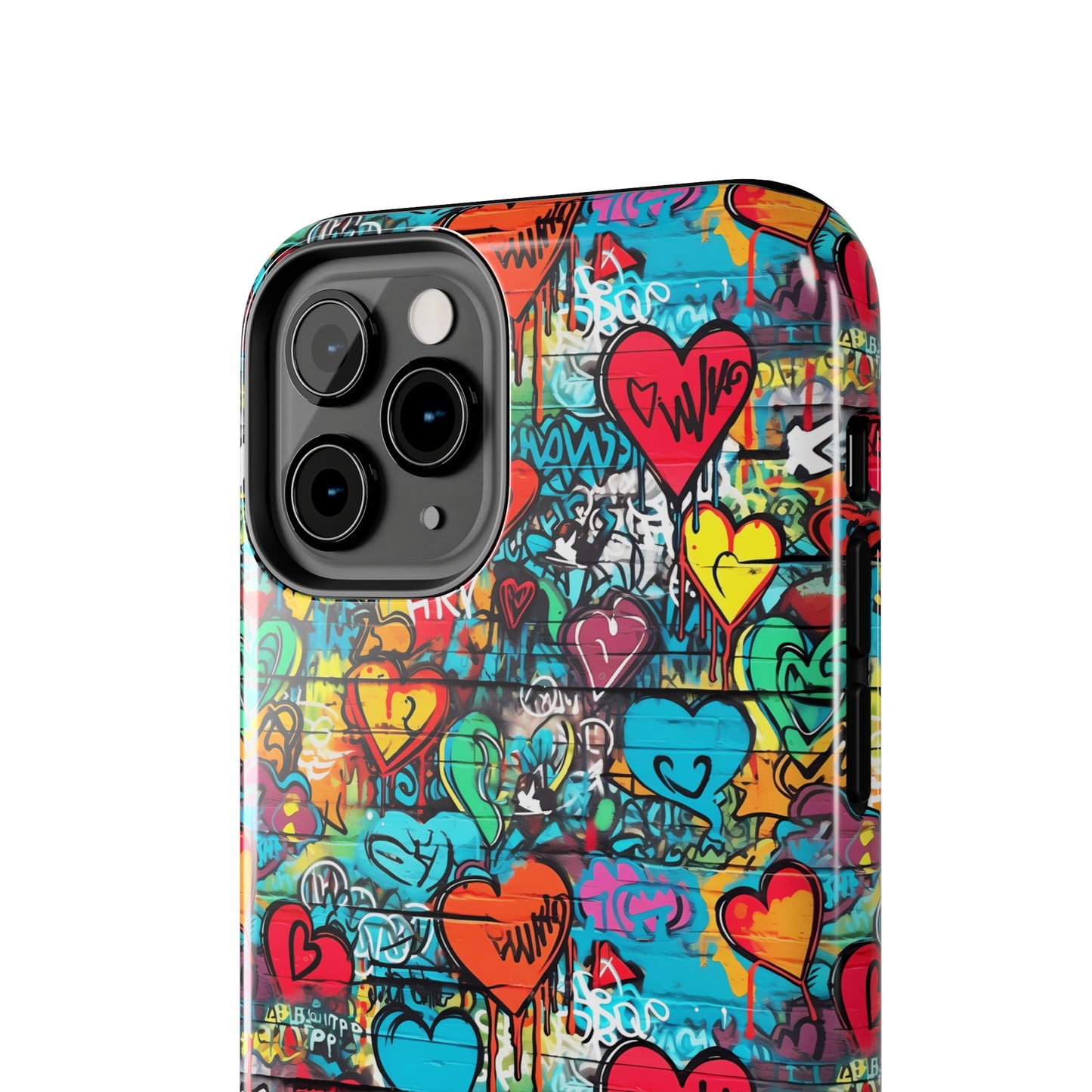 Street Art Graffiti Hearts Design Iphone Tough Phone Case