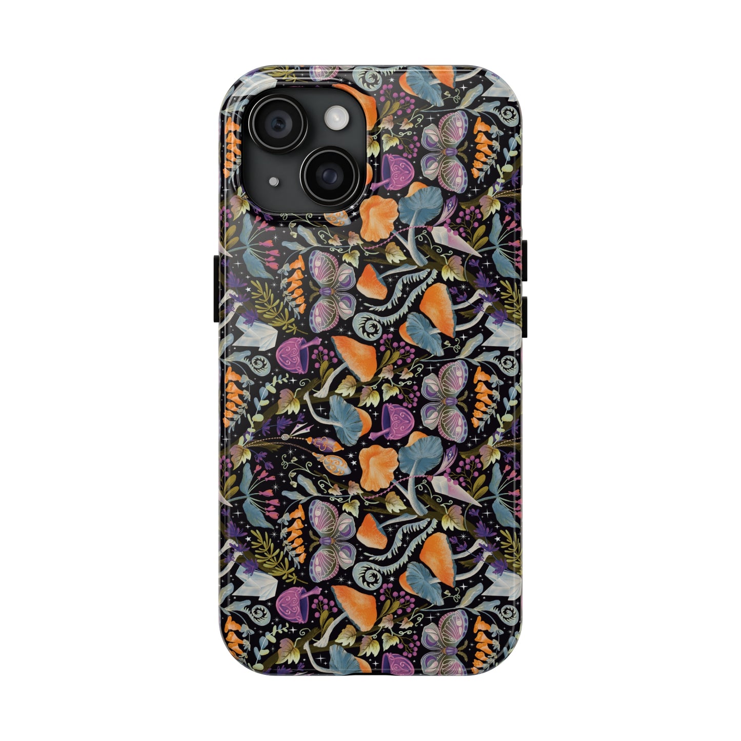 Whimsical Witches' Haven Mystical Garden of Mushrooms and Butterflies Iphone Tough Phone Case