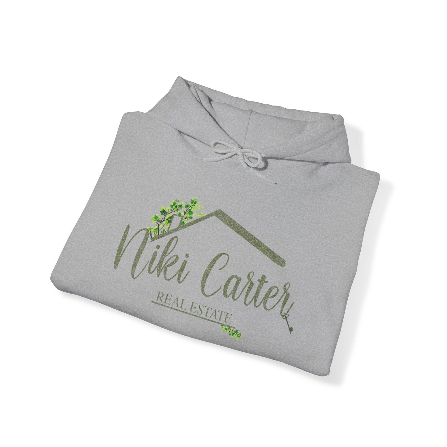 Niki Carter Olive Sparkle Logo, LPT on Back  - Hooded Sweatshirt S-5XL