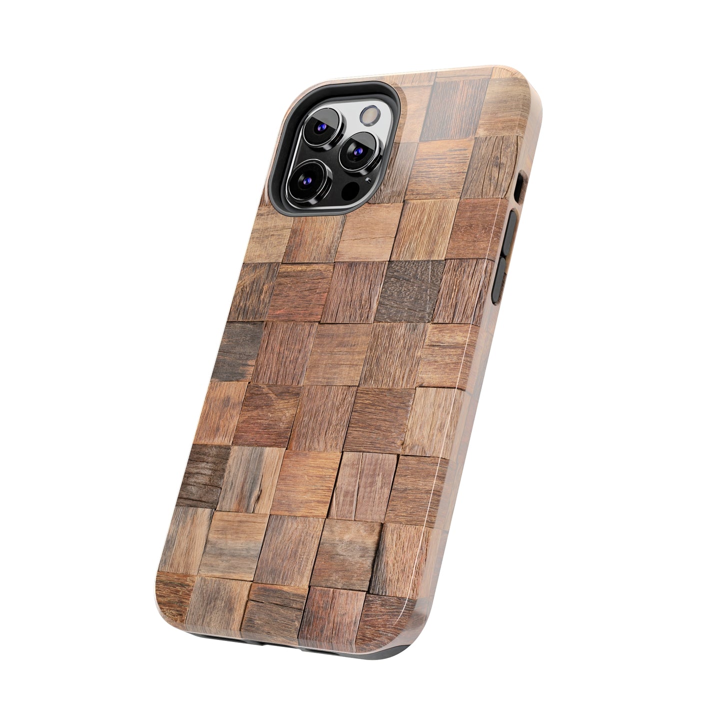 Organic Elegance Natural Woven Wood Design Design Iphone Tough Phone Case