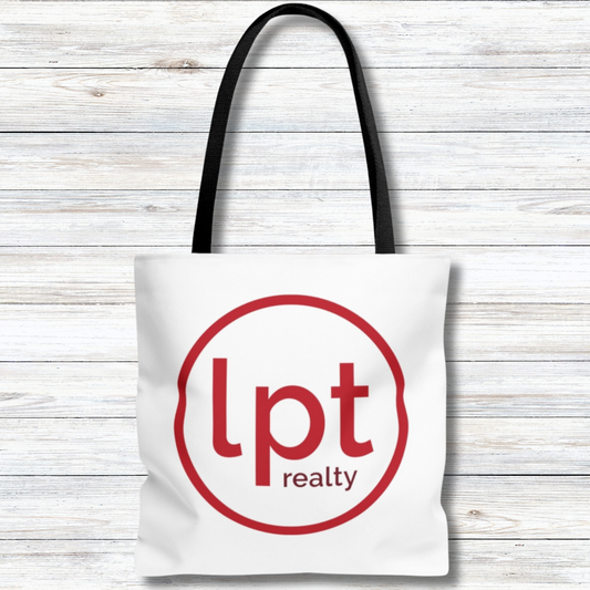 LPT Realty Logo's on Both Sides in Red - Canvas Tote 3 Sizes