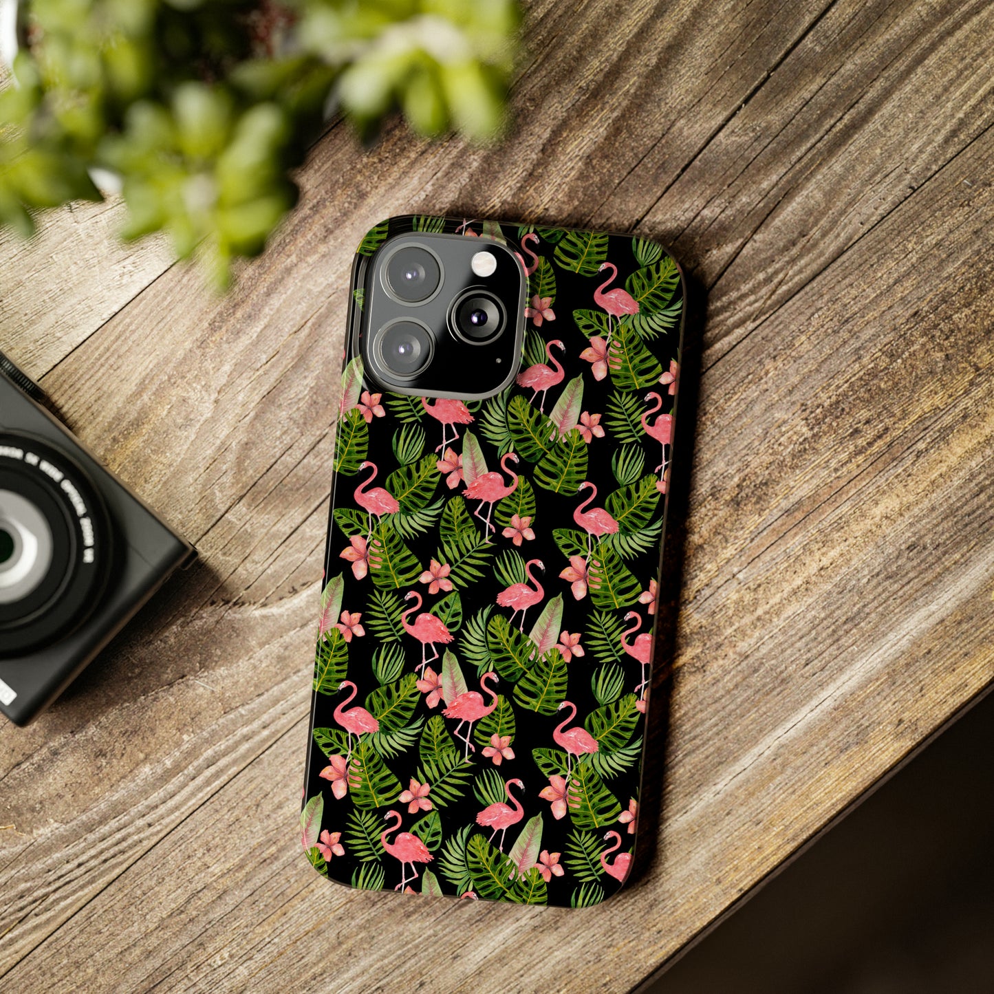 Tropical Flamingos Iphone 15-12 Slim Phone Case