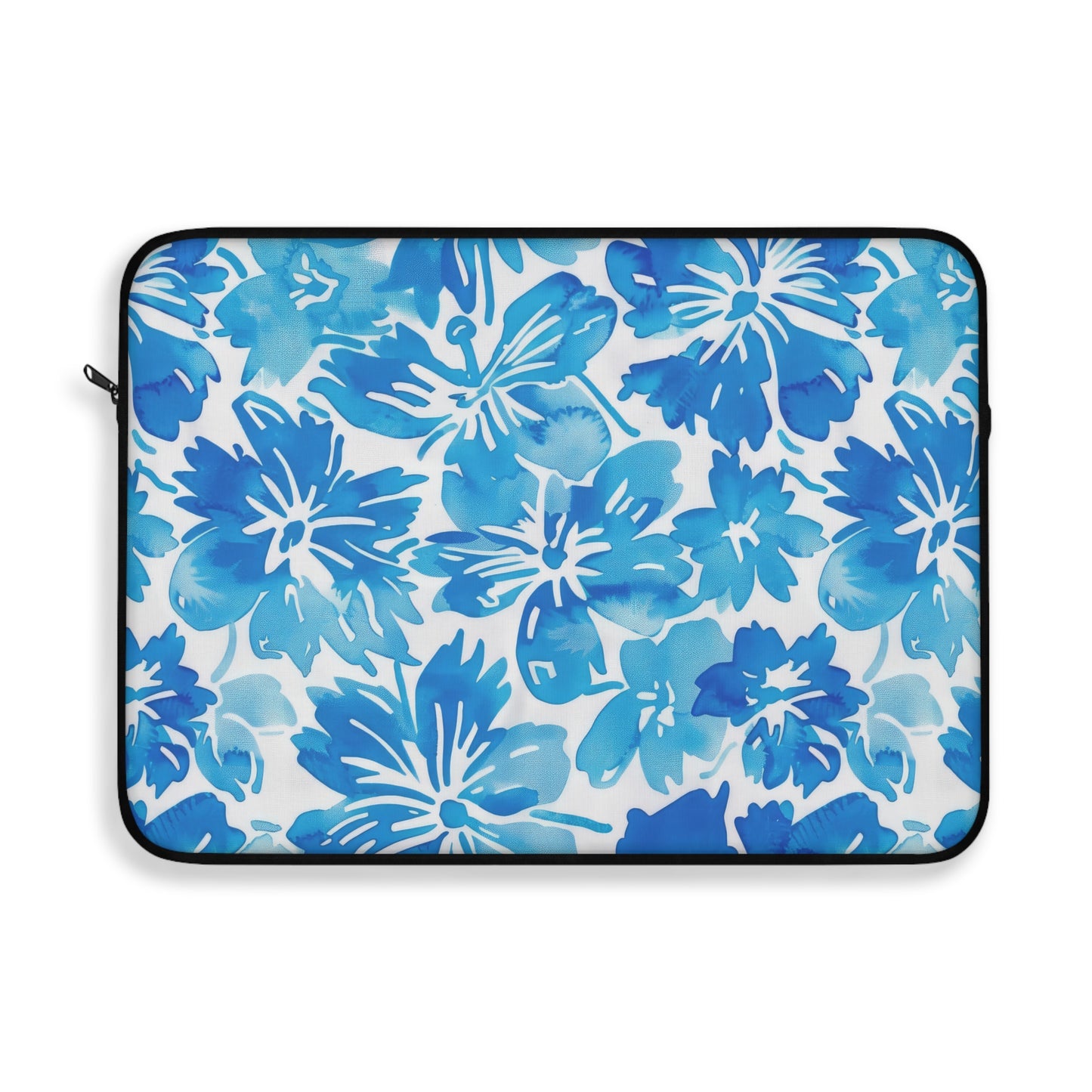 Tranquil Tropics: Soft Blue Tropical Flowers Laptop or Ipad Protective Sleeve 3 Sizes Available