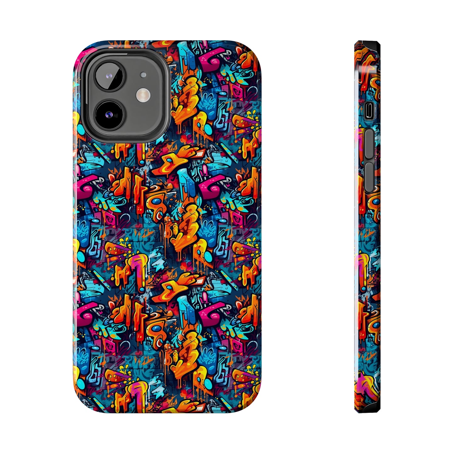 3D Abstract Graffiti Colorful Design Iphone Tough Phone Case