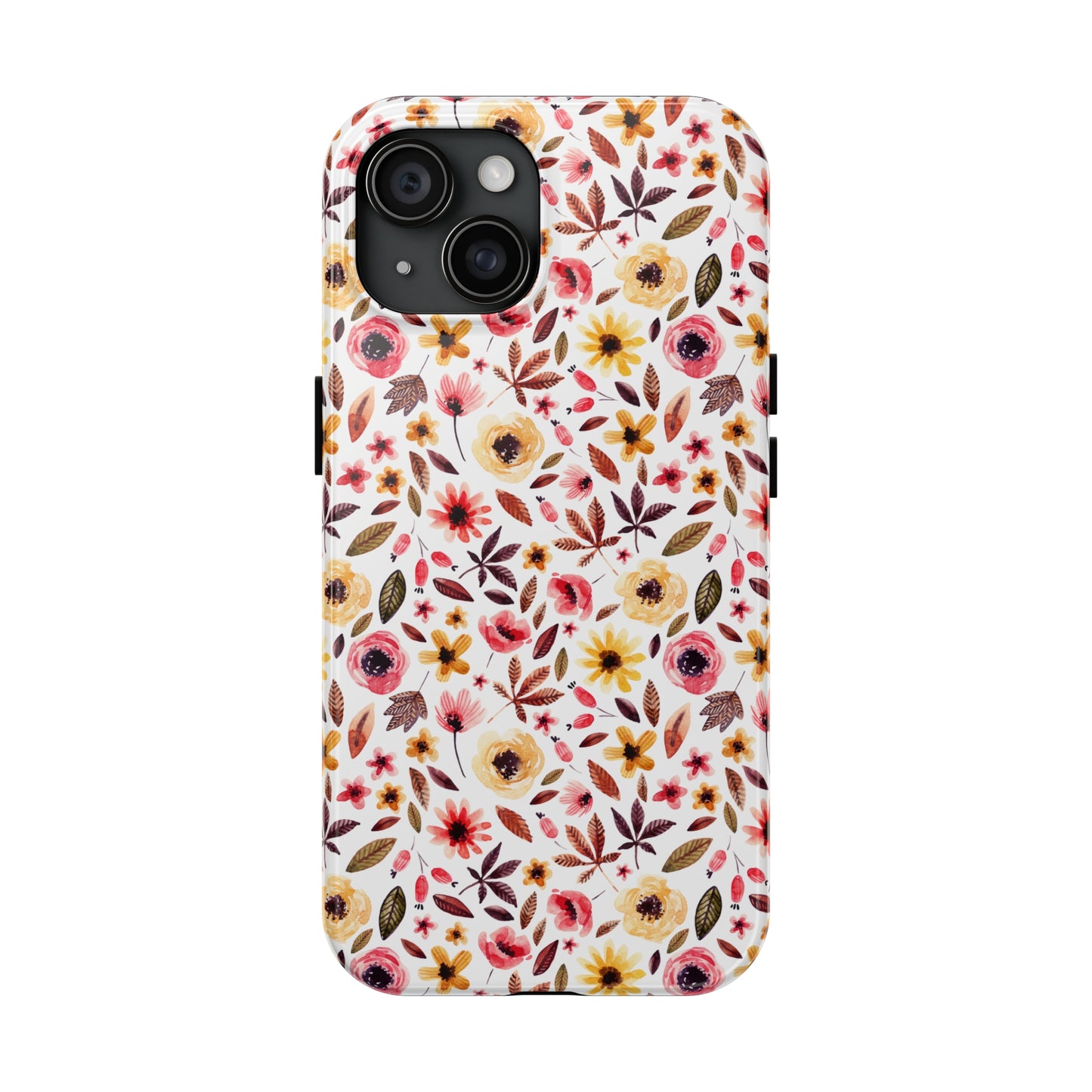 Pink & Yellow Spring Flowers Iphone Tough Phone Case