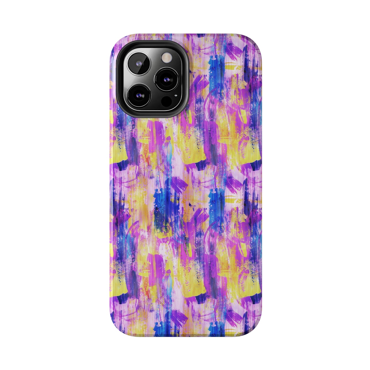 Pink & Yellow Spring Painted Abstract Iphone Tough Phone Case