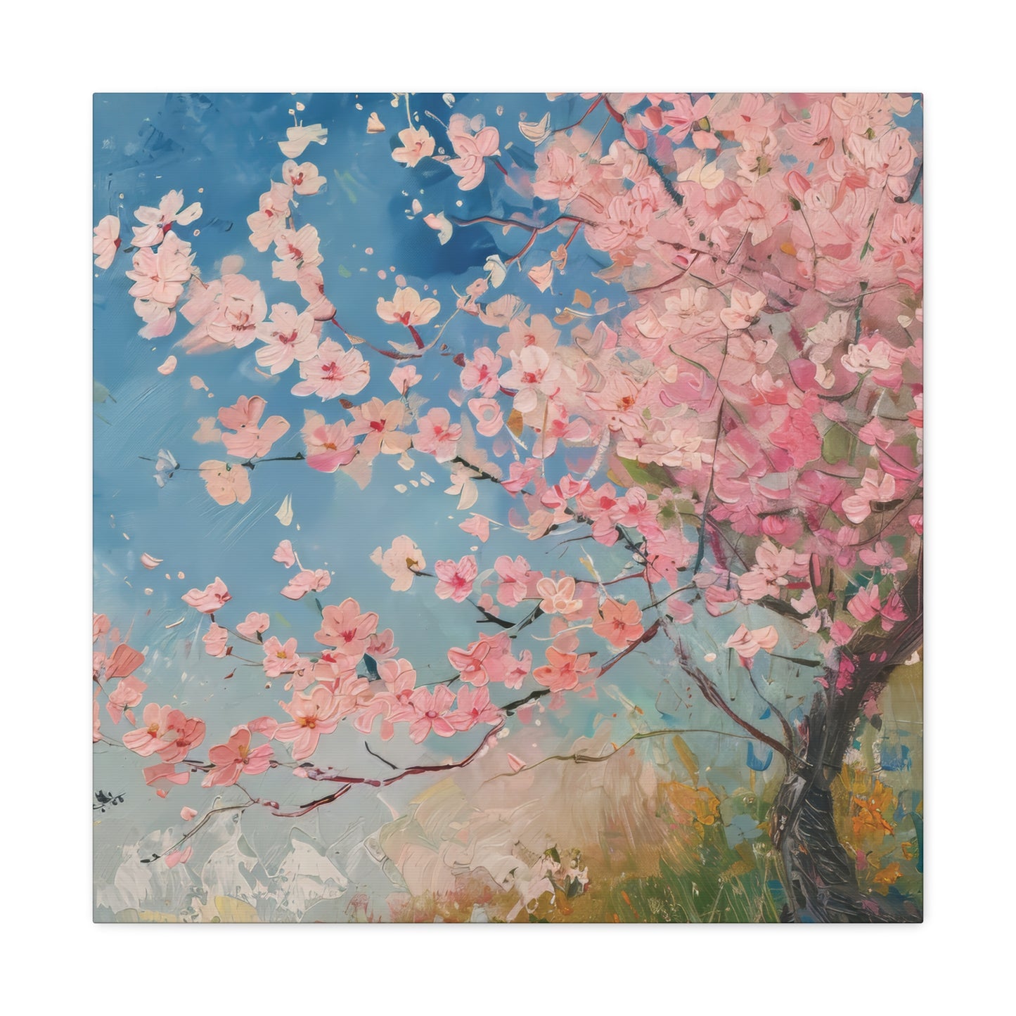 Cherry Blossoms in the Morning Sunrise Print on Canvas Gallery Wraps  - 5 Sizes