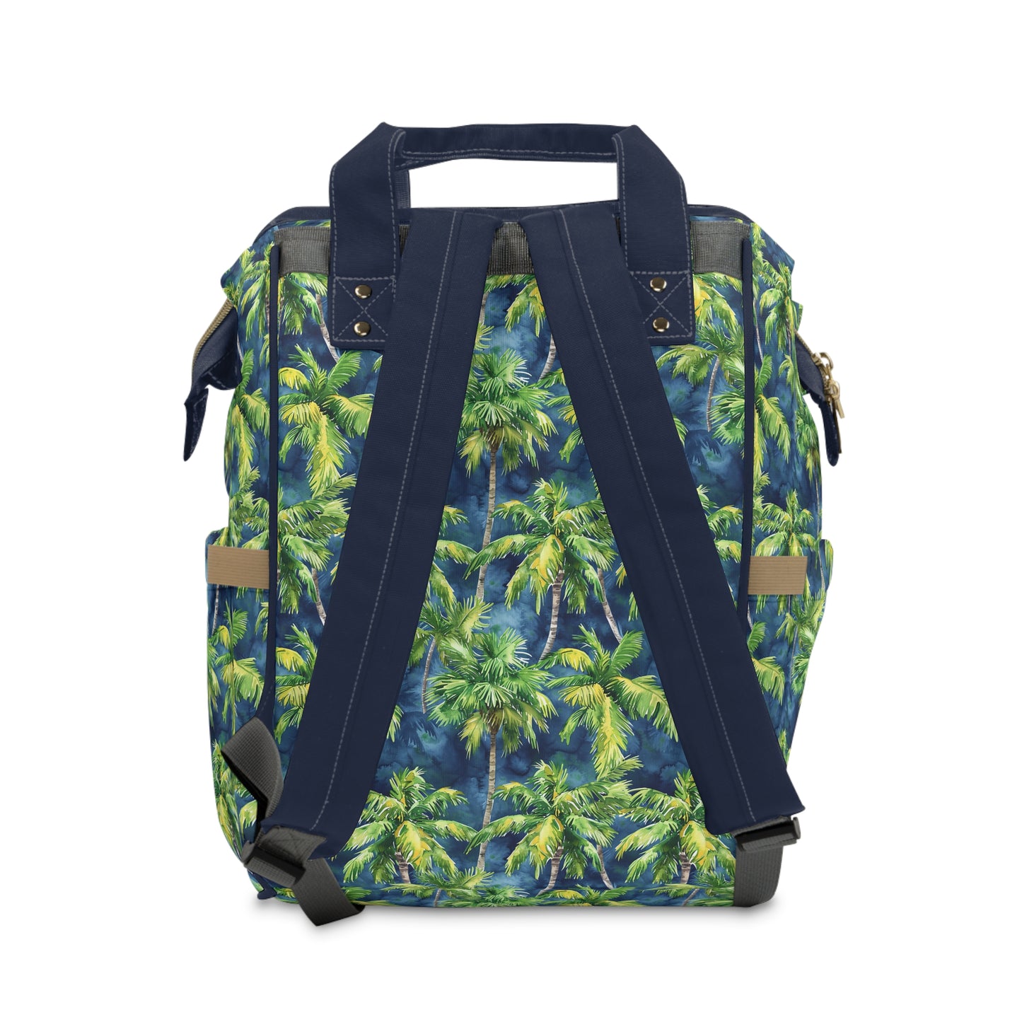 Midnight Palms: Silhouetted Palm Trees Against a Nighttime Sky Multifunctional Diaper Backpack