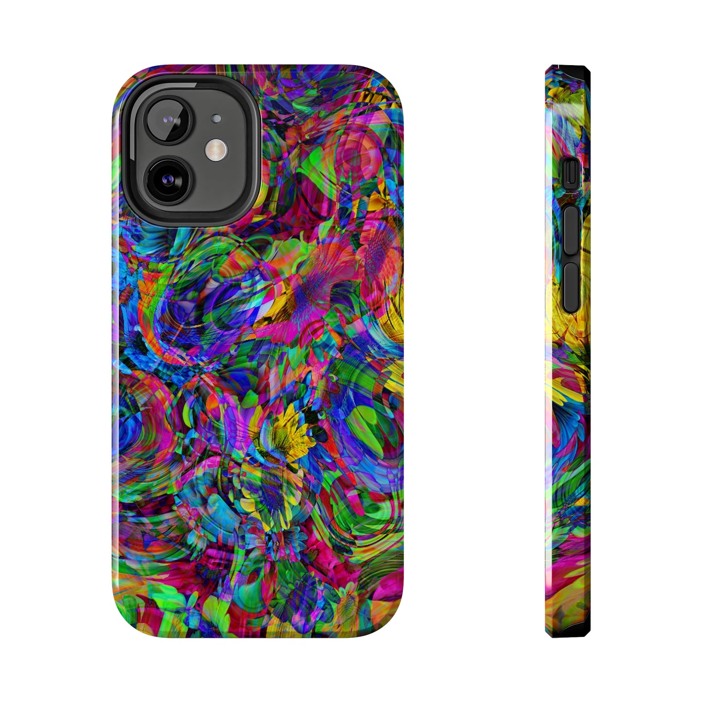 Rainbow Swirls Design Iphone Tough Phone Case