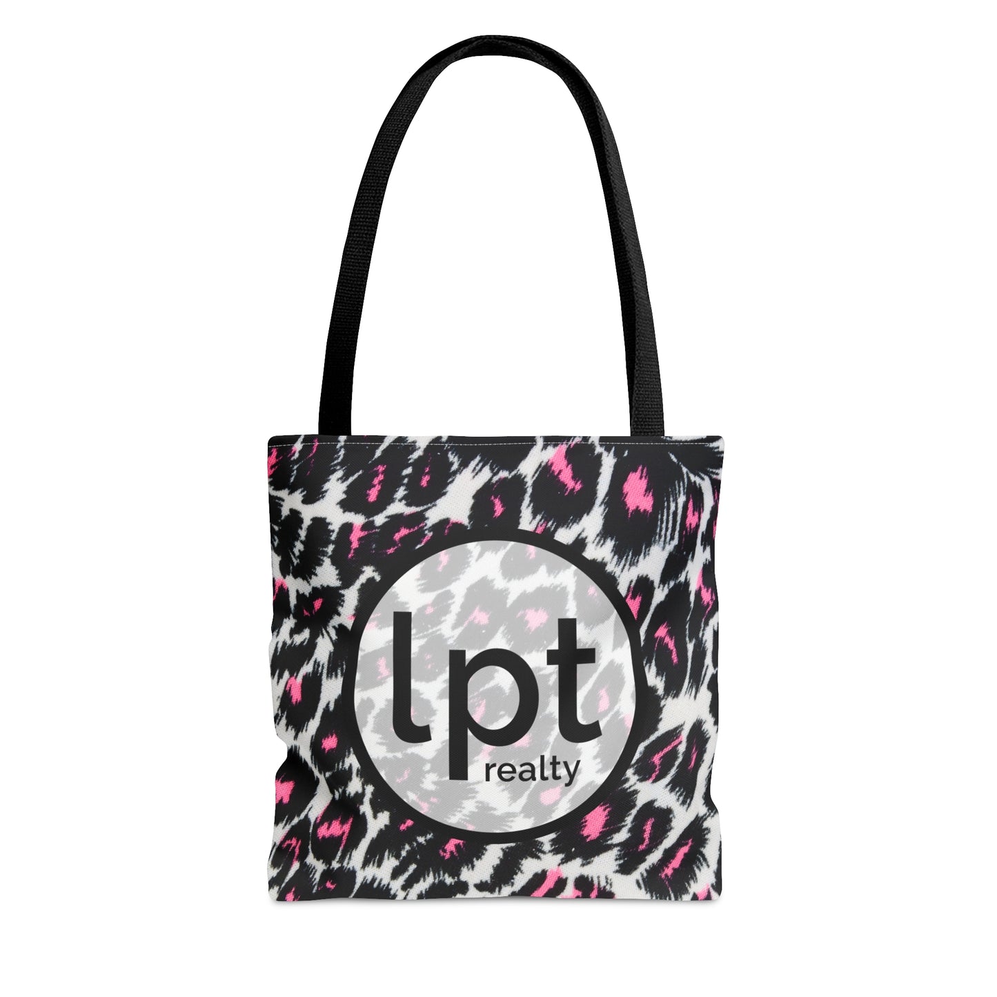 LPT Realty Logo with Fierce Femininity Pink and Black Leopard Print - Canvas Tote 3 Sizes