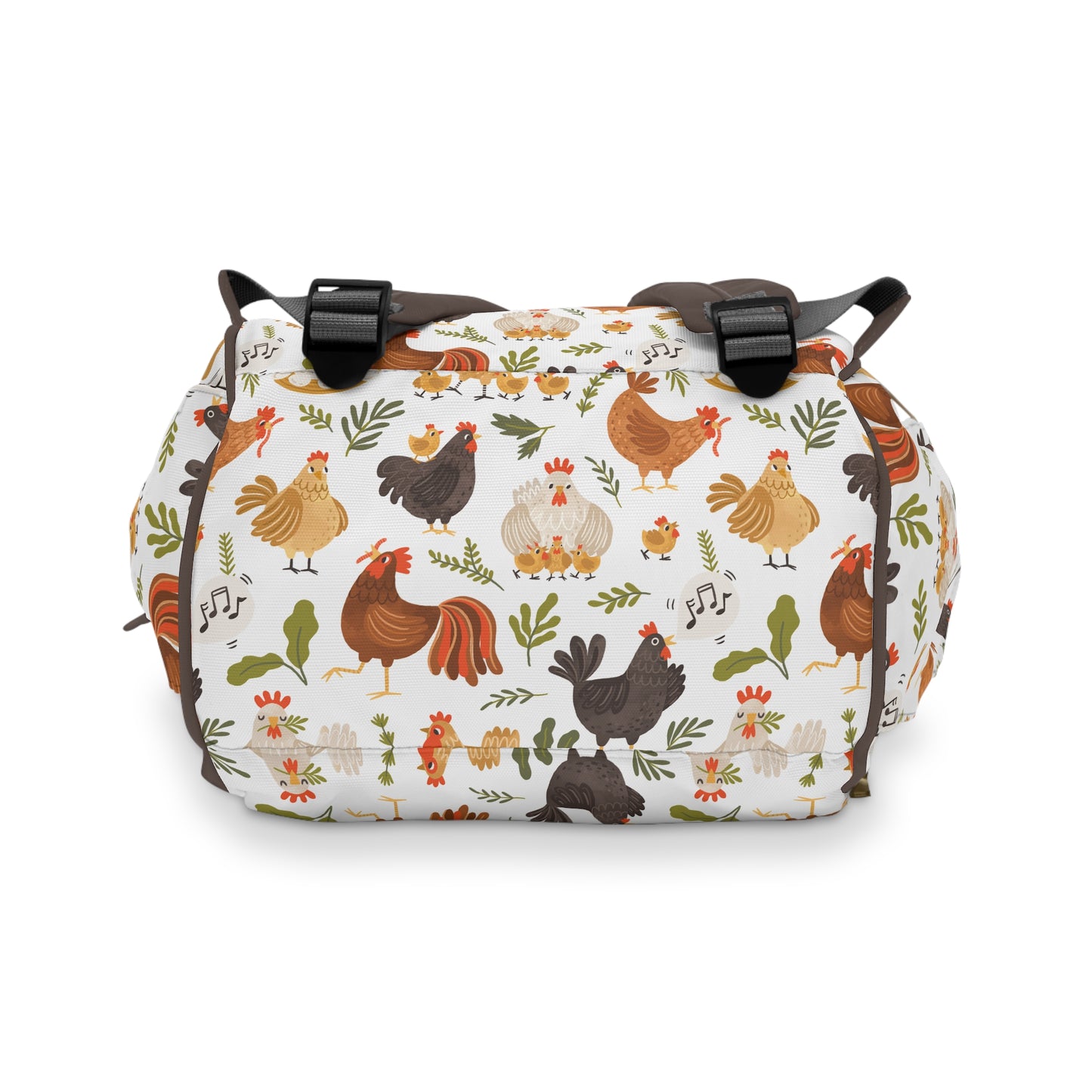 Quirky Farm Flock: Crazy Chickens on the Loose! Multifunctional Diaper Backpack