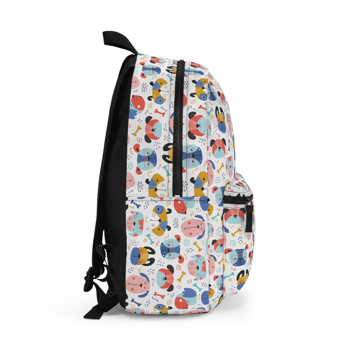 Adorable Canine Characters: Cartoon Faces of Dogs Lightweight Backpack