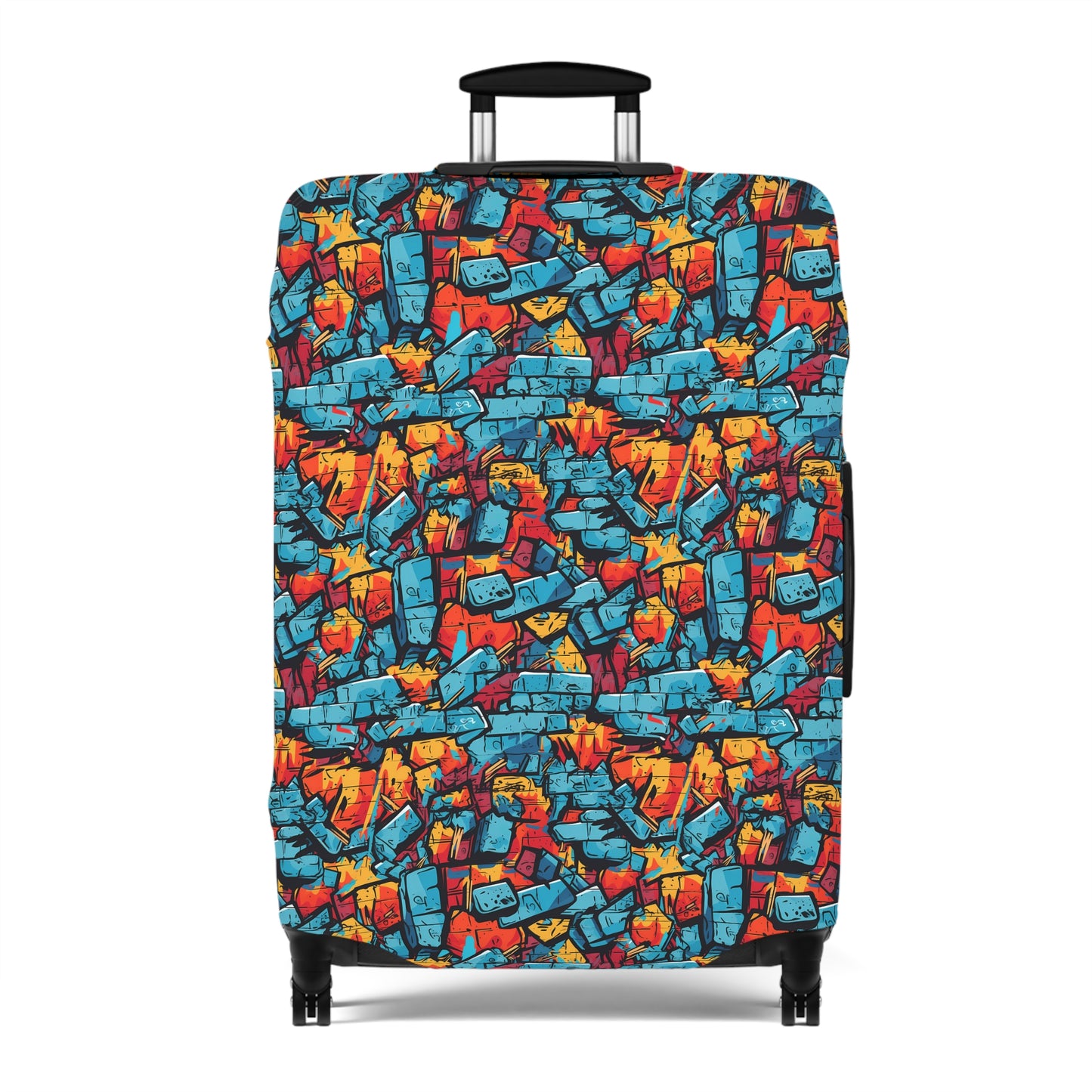 3D Brick Wall Graffiti Design  - Luggage Protector and Cover 3 Sizes