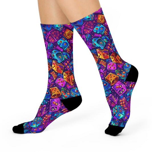 Neon Dice Vegas Dreamscape Cushioned Crew Socks
