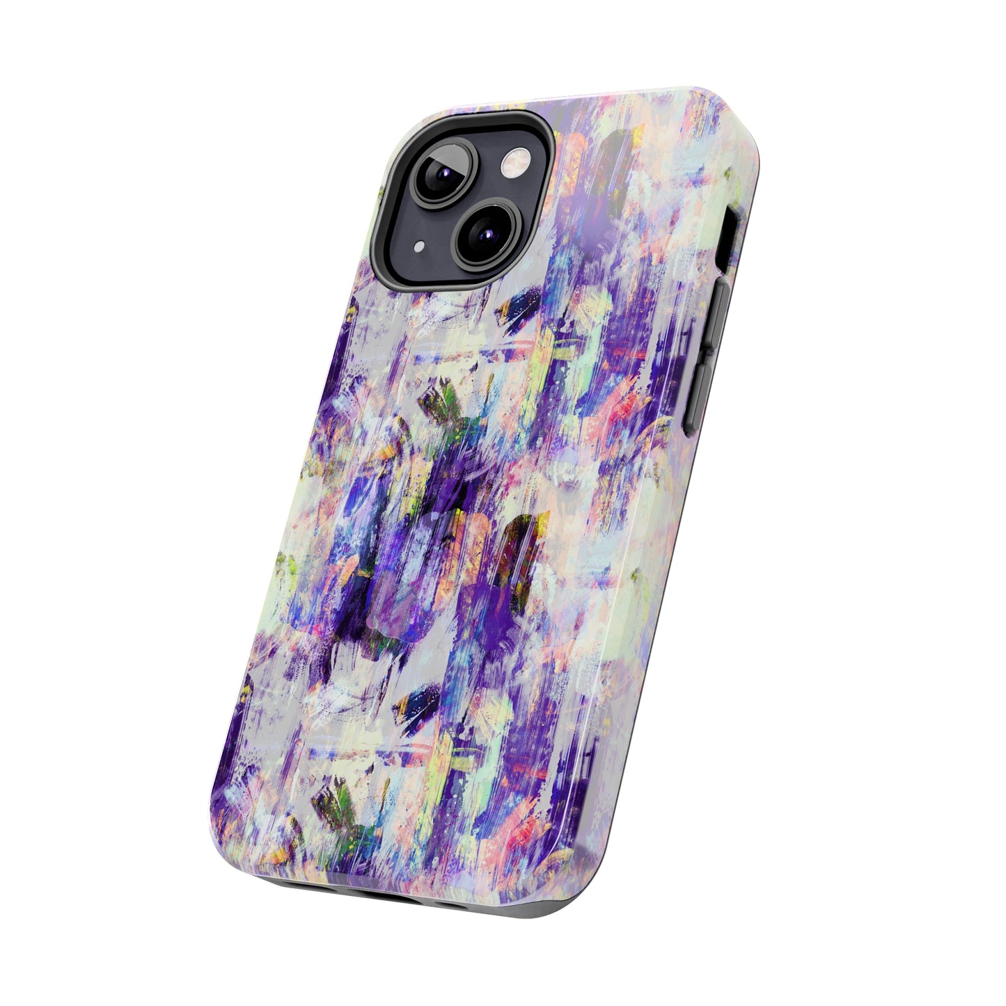 Purple Spring Painted Abstract Iphone Tough Phone Case