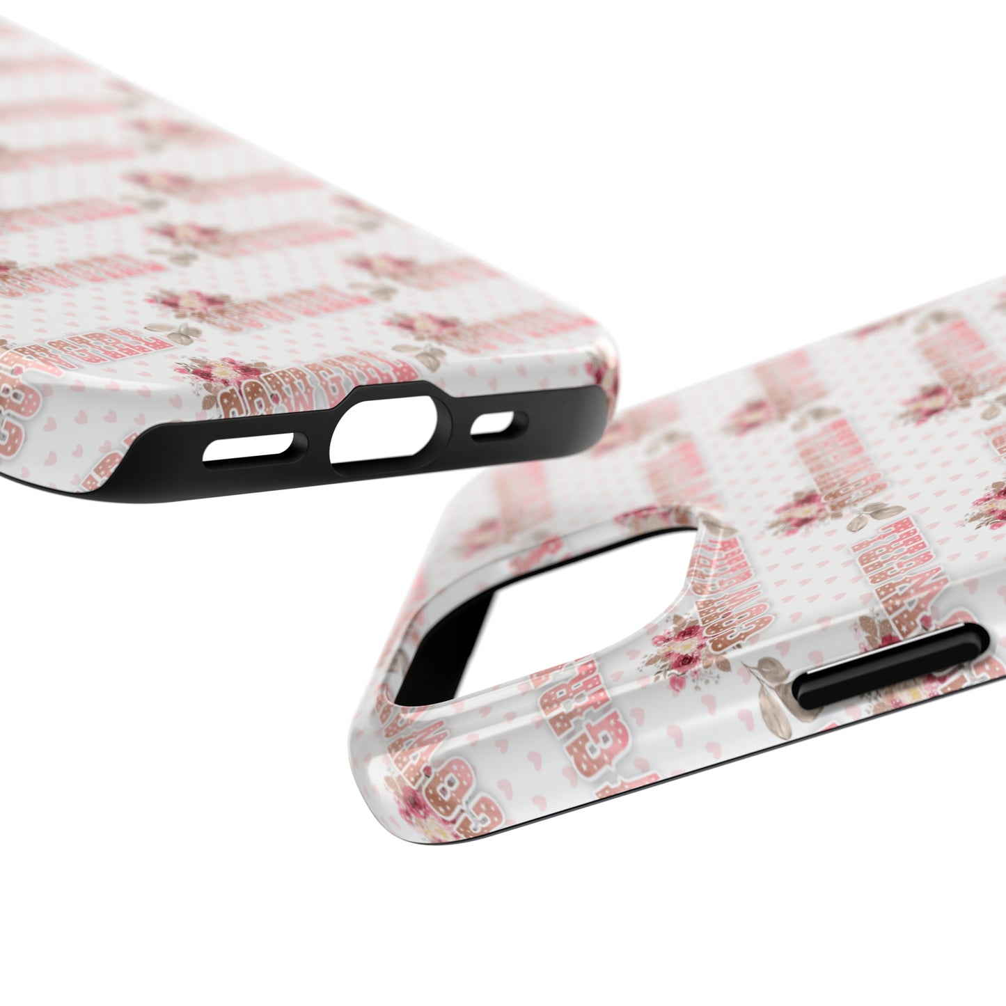 Pink Cowgirl and Flowers Iphone Tough Phone Case