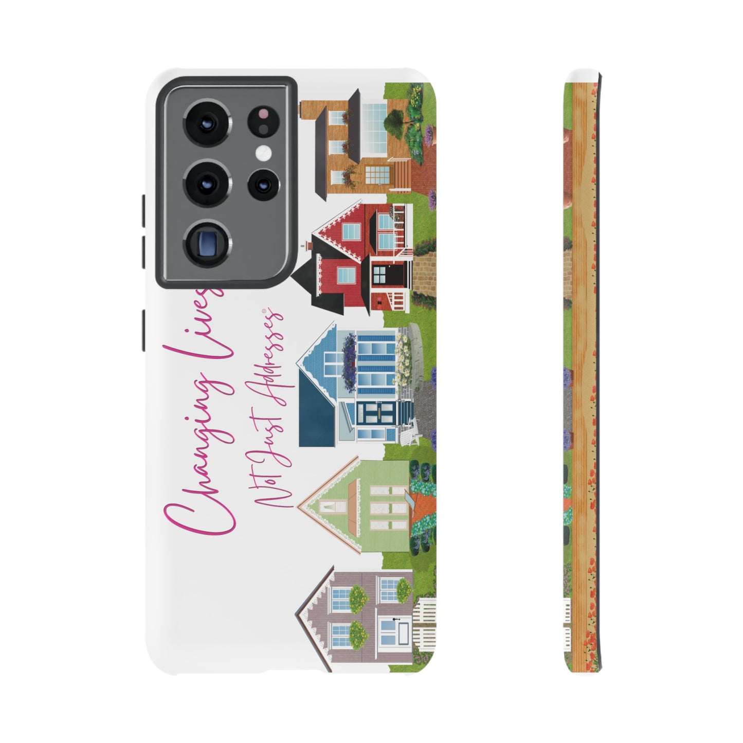 Changing Lives Not Just Addresses Pink on White Phone Case - Real Estate Agent & REALTORS©