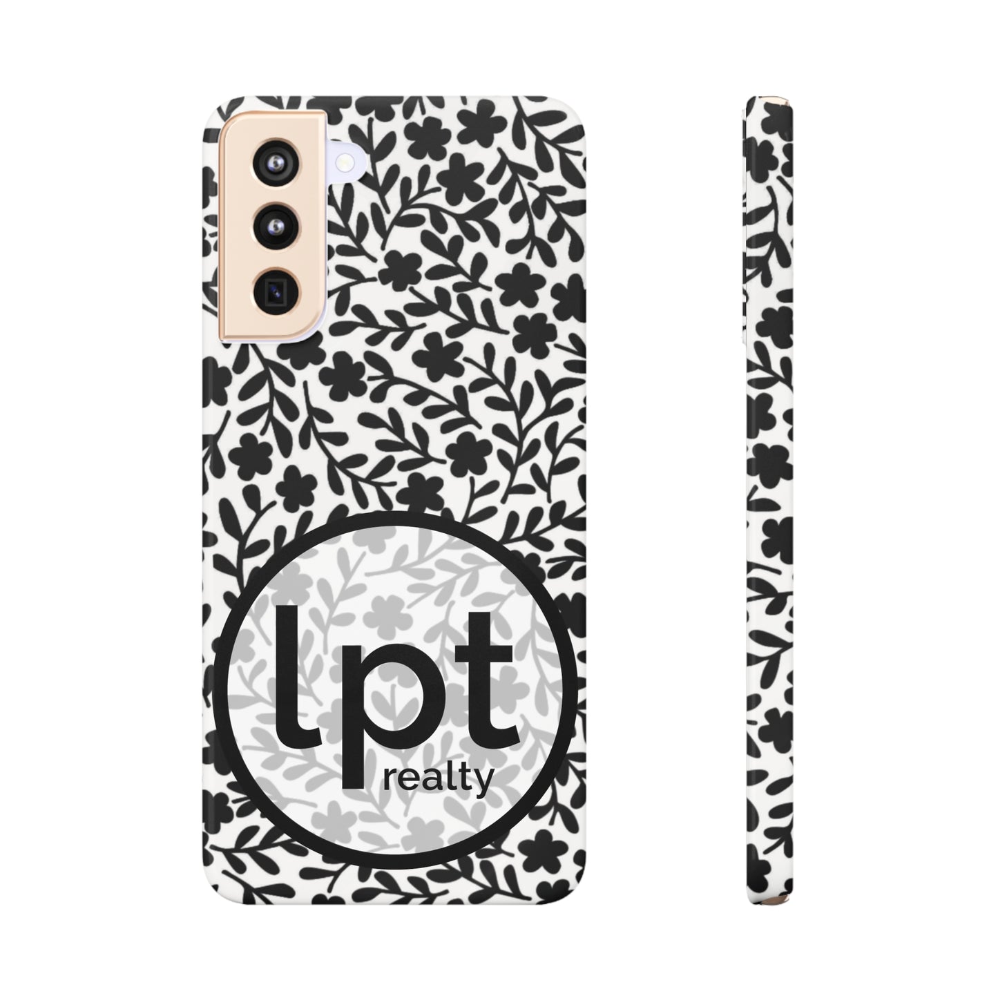 LPT Realty Logo -  Black & White Floral Design Samsung Slim Cases