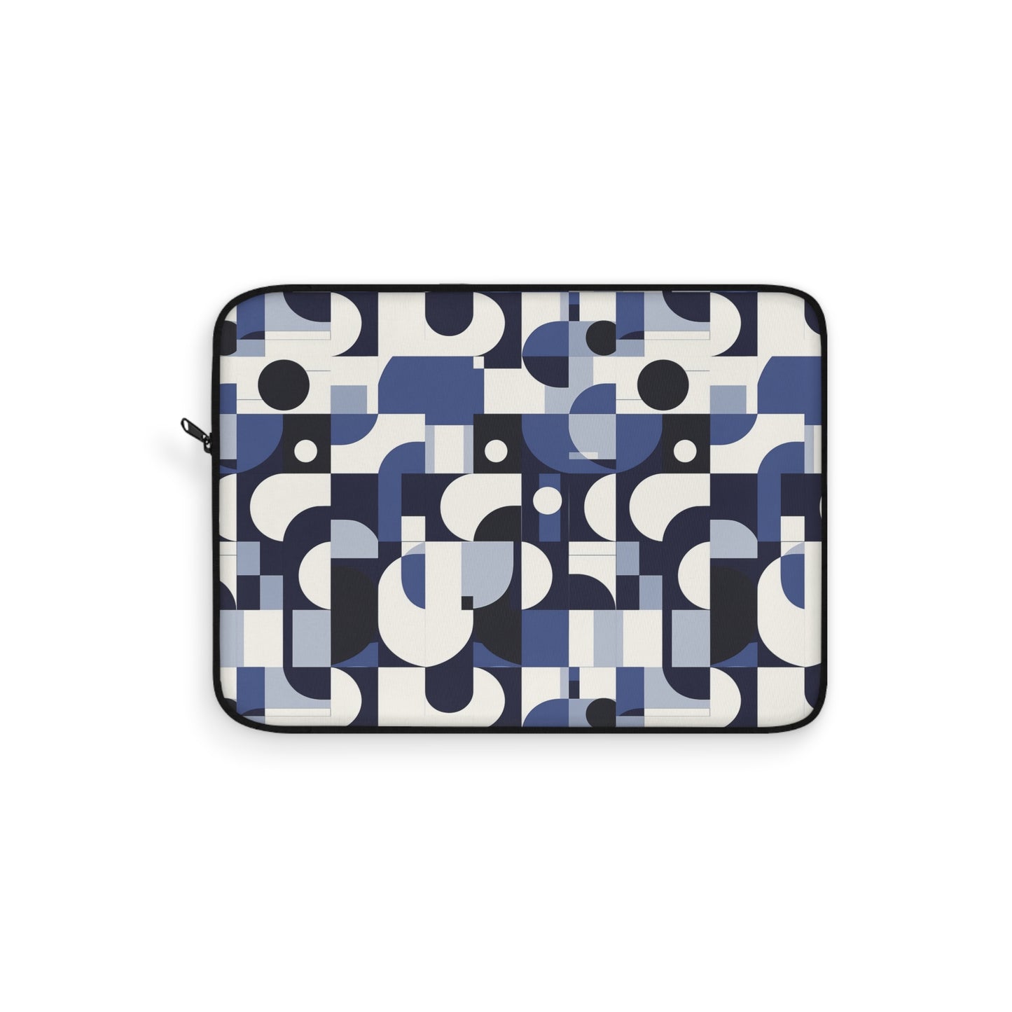 Navy Blue and White Mid-Century Modern Design Laptop or Ipad Protective Sleeve 3 Sizes Available