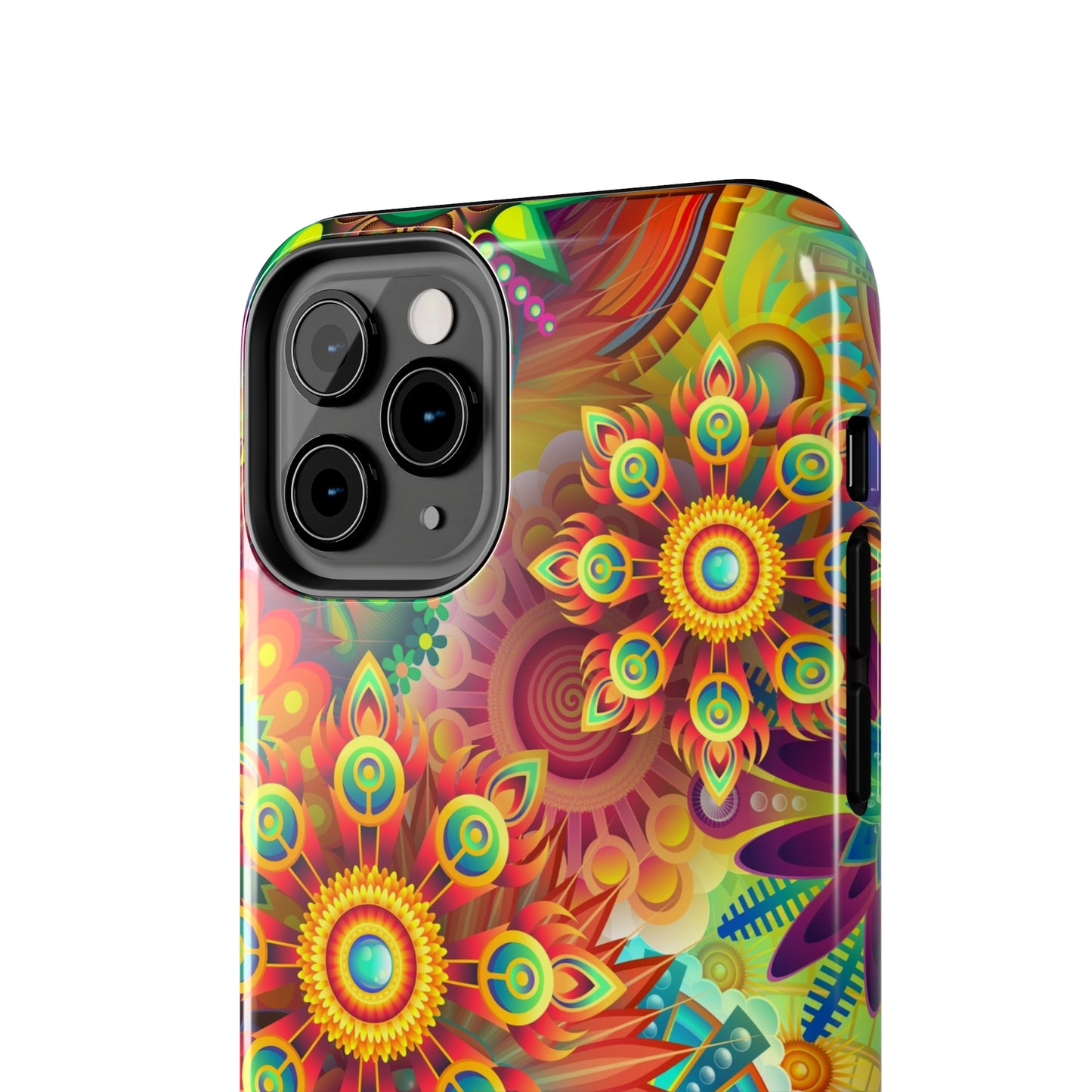 Rainbow Flower Power Design Iphone Tough Phone Case