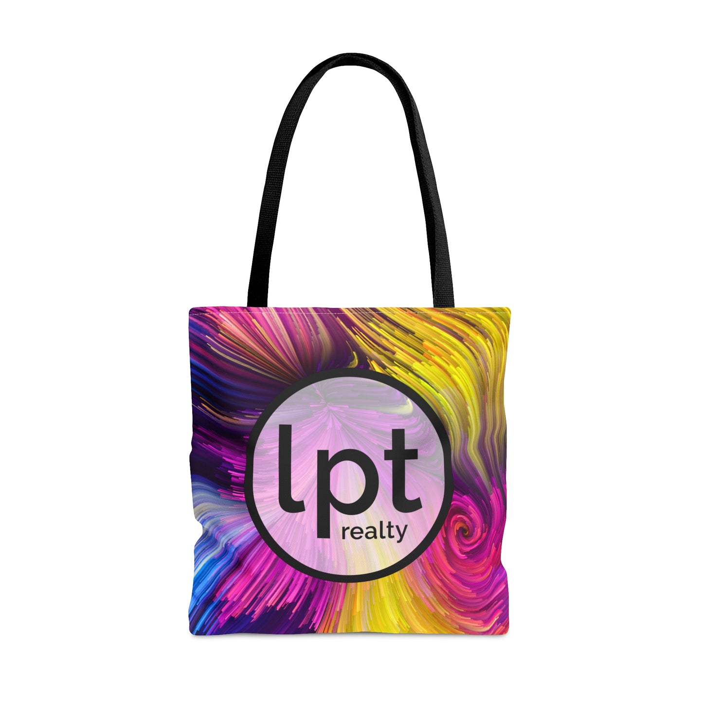 LPT Realty Logo with Rainbow Swirls - Canvas Tote 3 Sizes