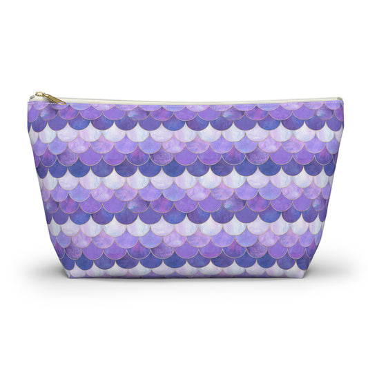 Enchanting Mermaid Hues: Purples Shimmering Scales  - Makeup & Accessory Bag 2 Sizes